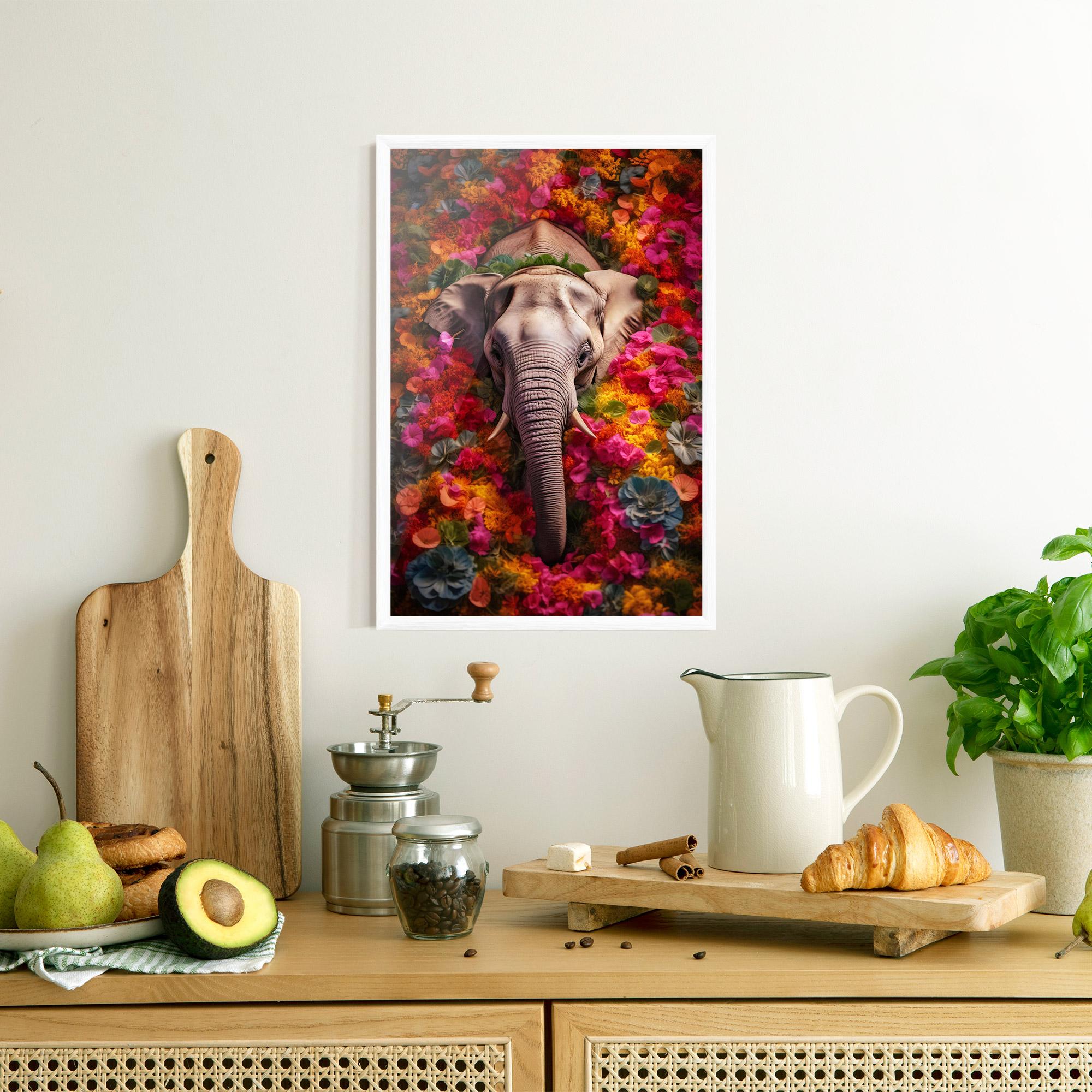 Keretezett Poszter Flower Elephant mockup 8