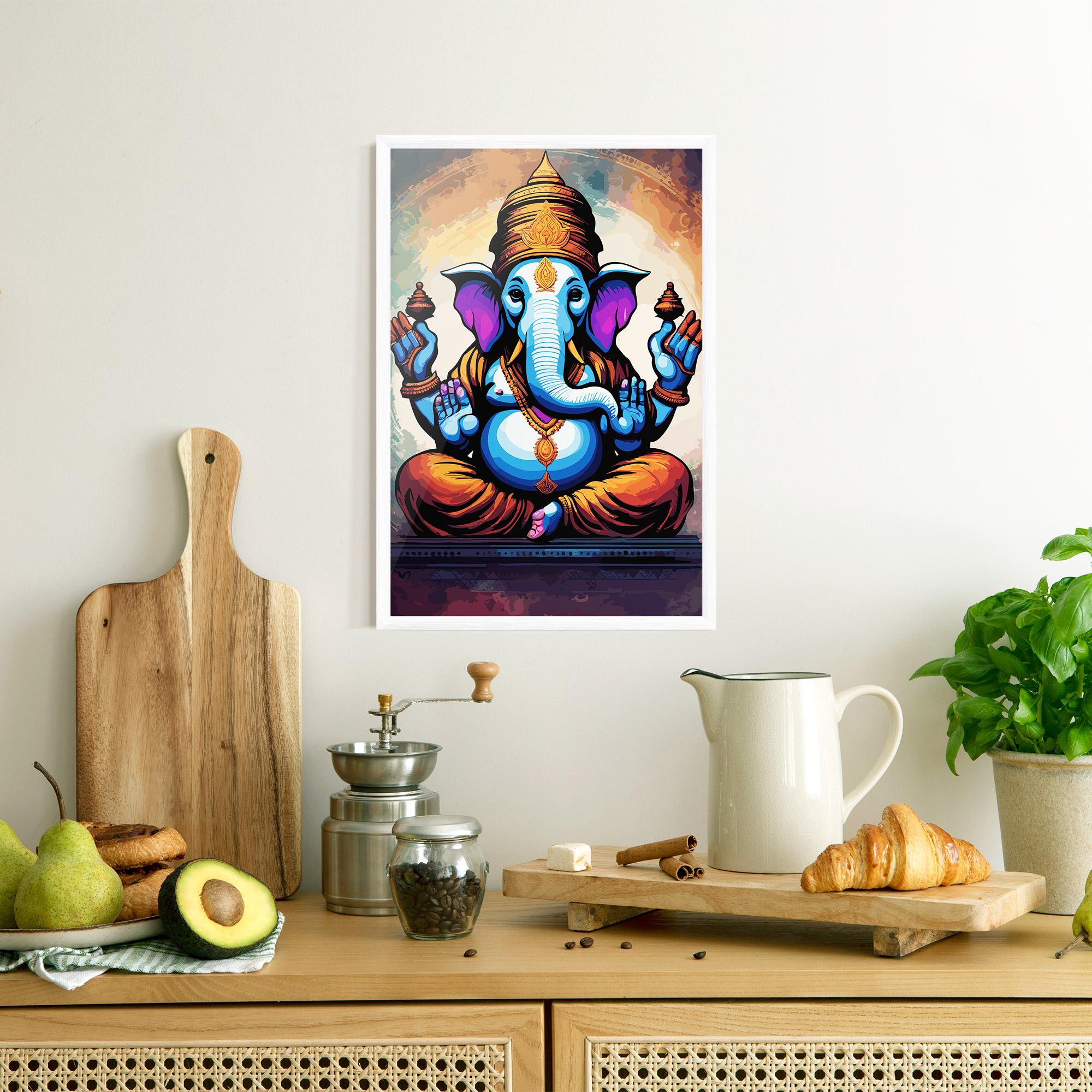 Keretezett Poszter Ganesh Colorful mockup 8
