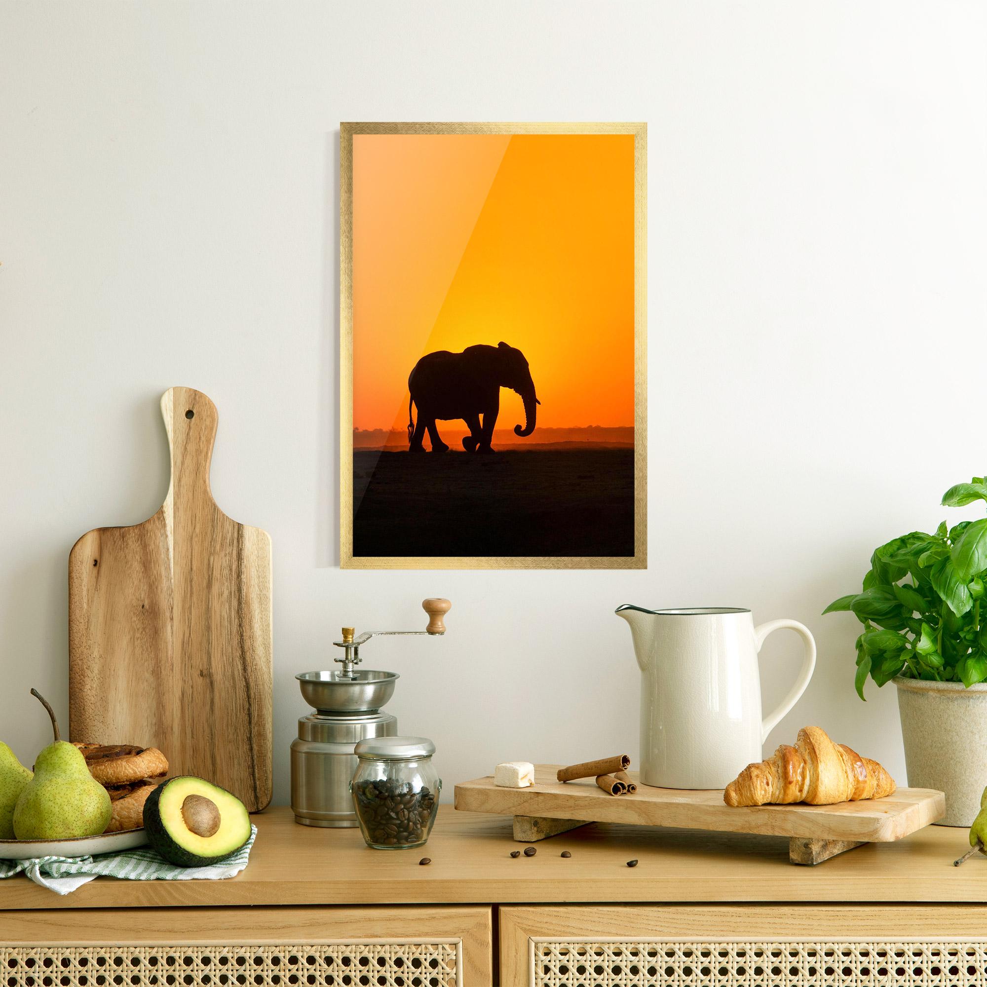 Keretezett Poszter Beautiful Elephant mockup 8