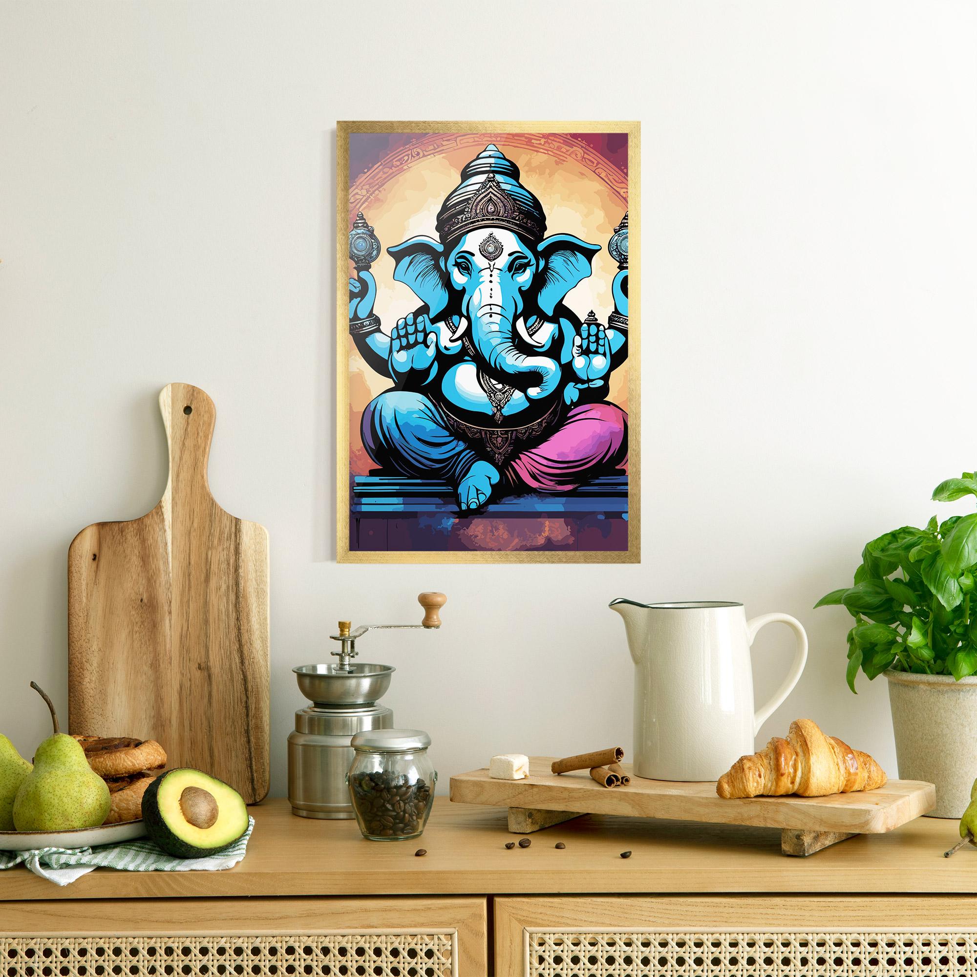 Keretezett Poszter Colorful Chaturthi mockup 8