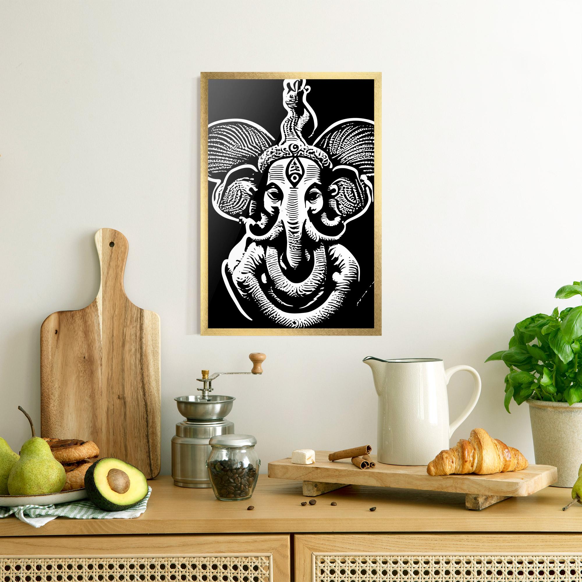 Keretezett Poszter White Head Elephant mockup 8