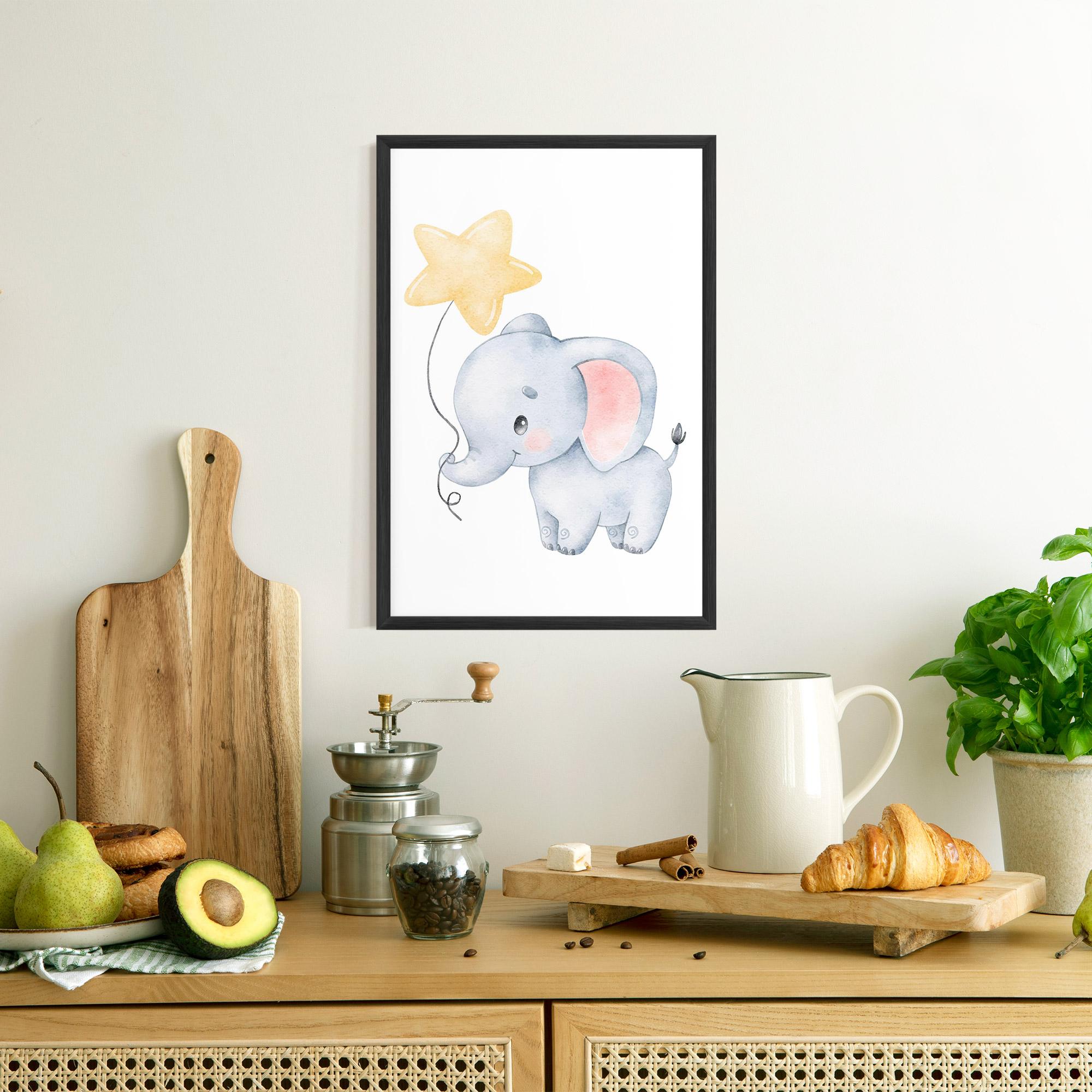 Keretezett Poszter Baby Elephant Kids mockup 8