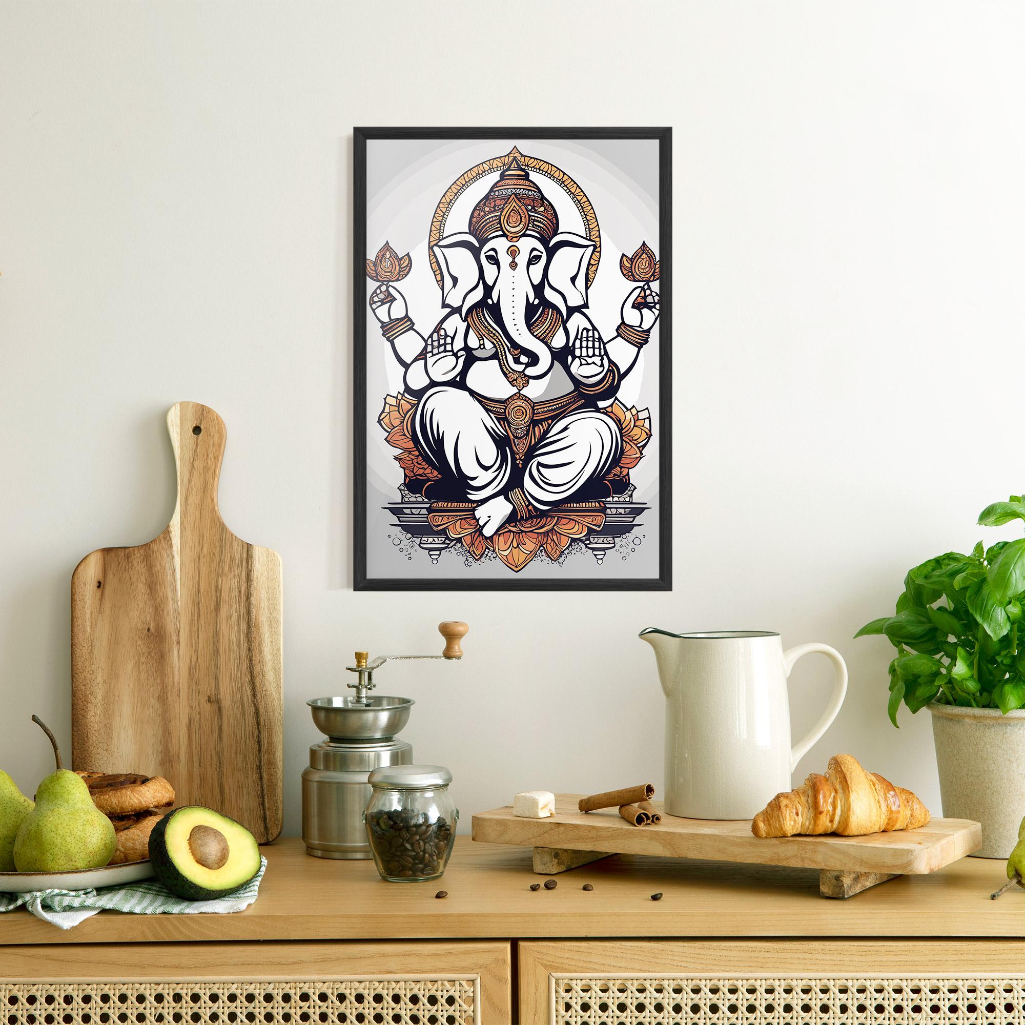 Keretezett Poszter Chaturthi Grey mockup 8