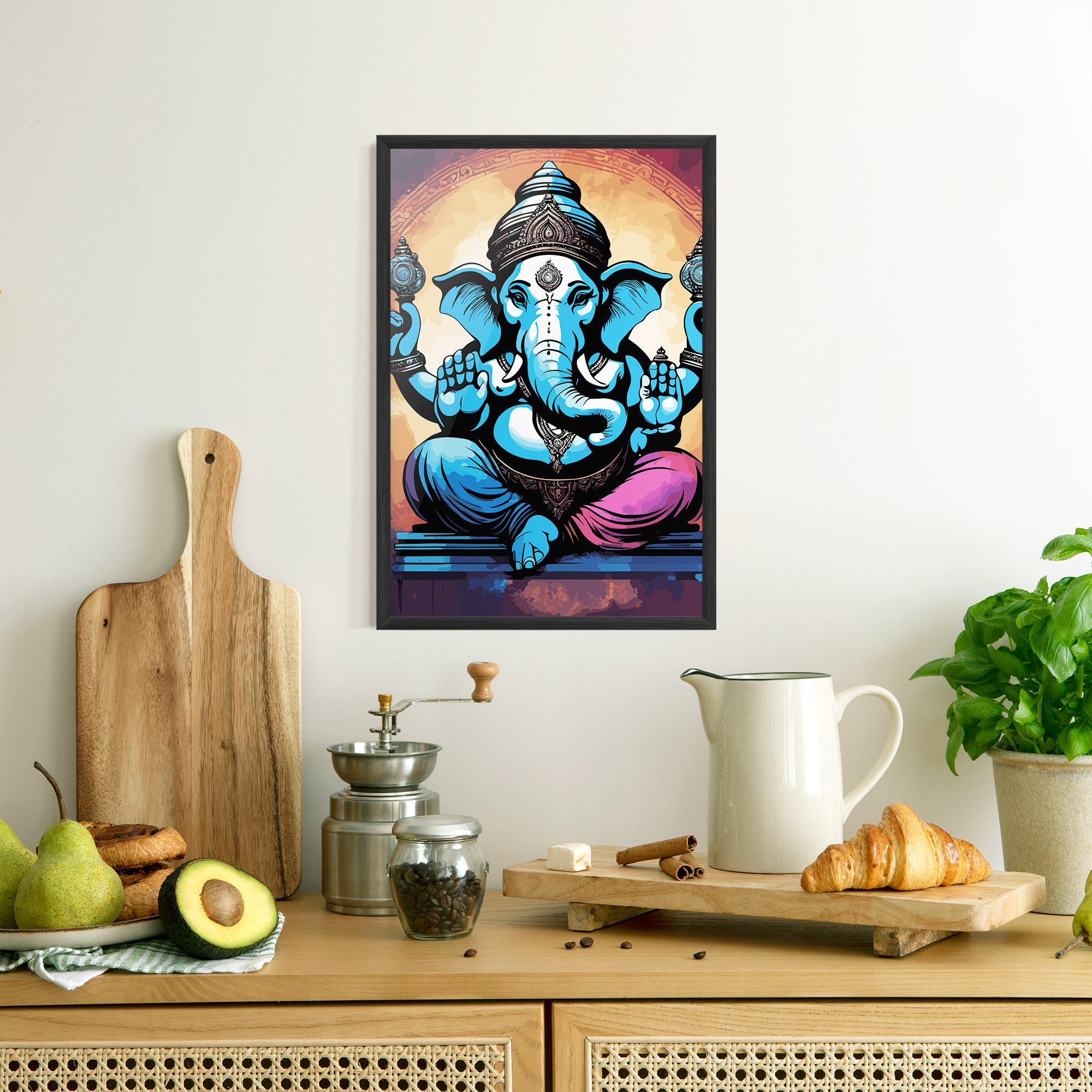 Keretezett Poszter Colorful Chaturthi mockup 8