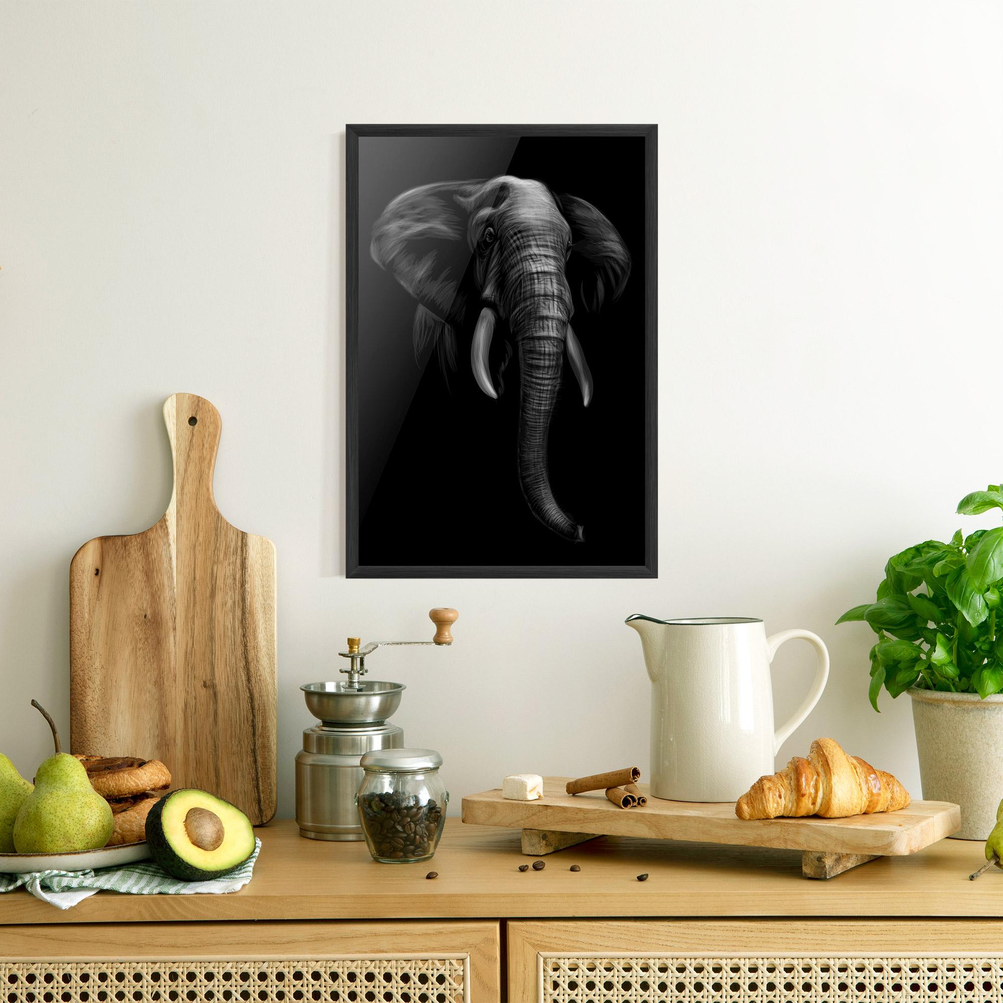 Keretezett Poszter Elephant Head mockup 8