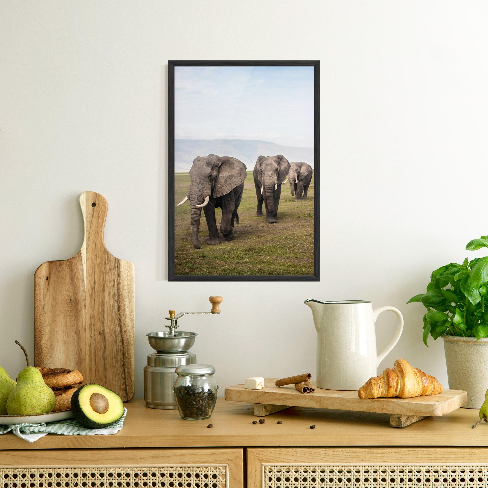Keretezett Poszter Elephant Landscape mockup 8