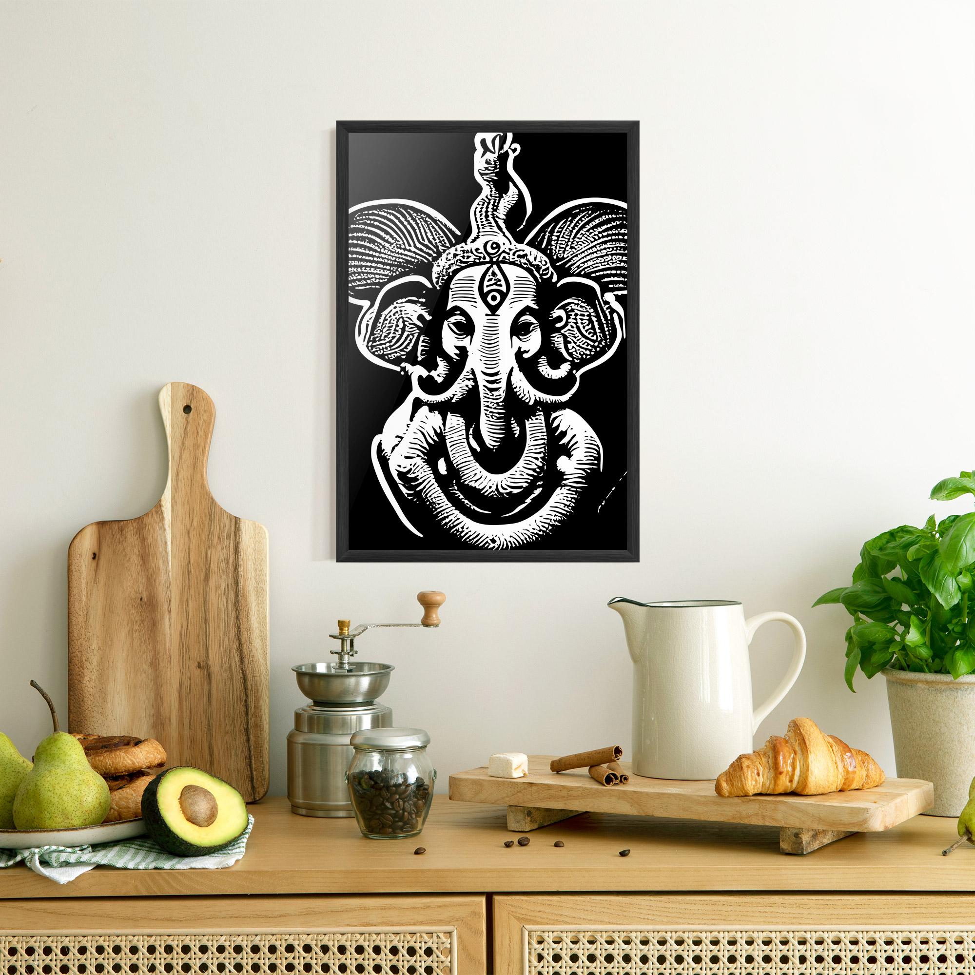 Keretezett Poszter White Head Elephant mockup 8