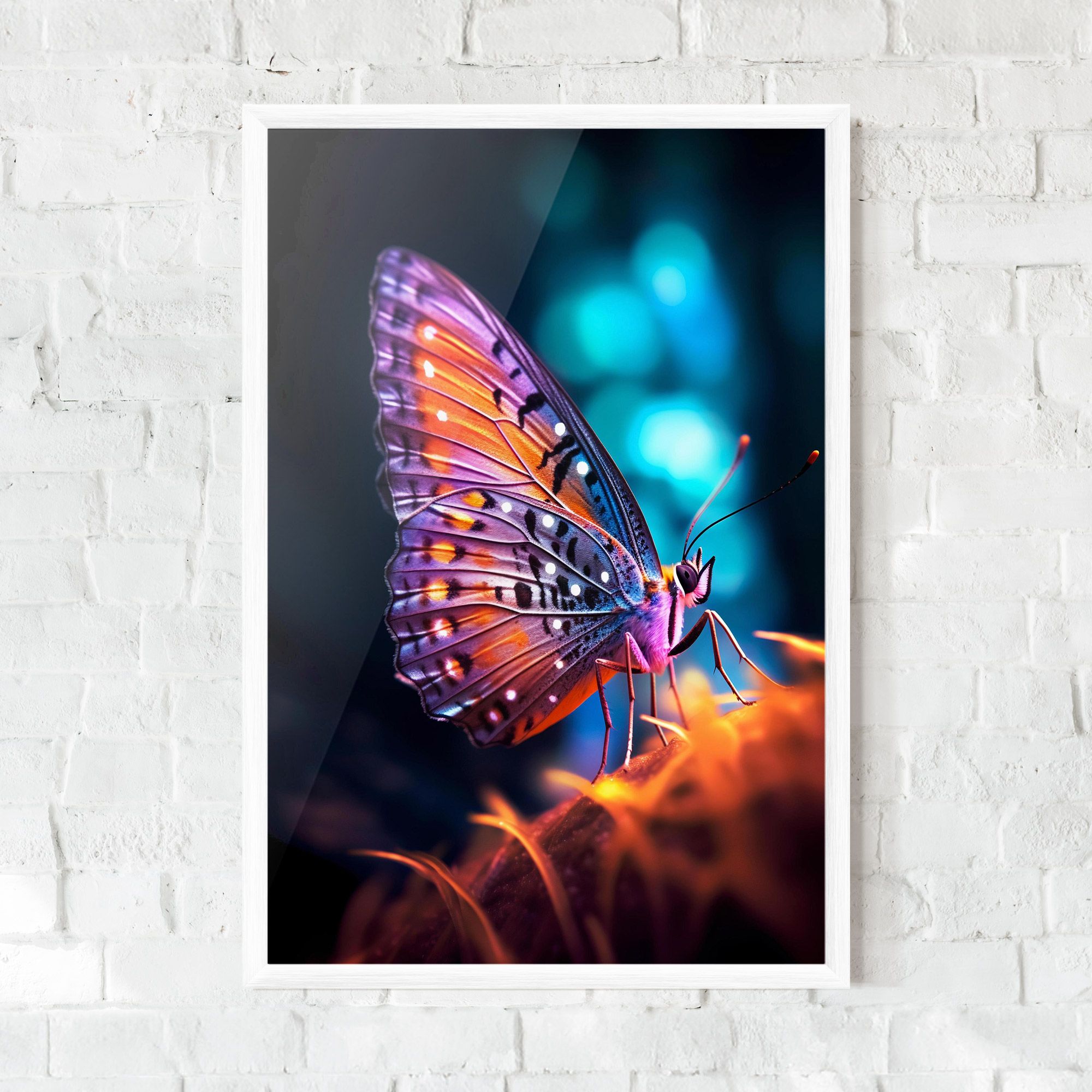 Purple Orange Butterfly mockup 0