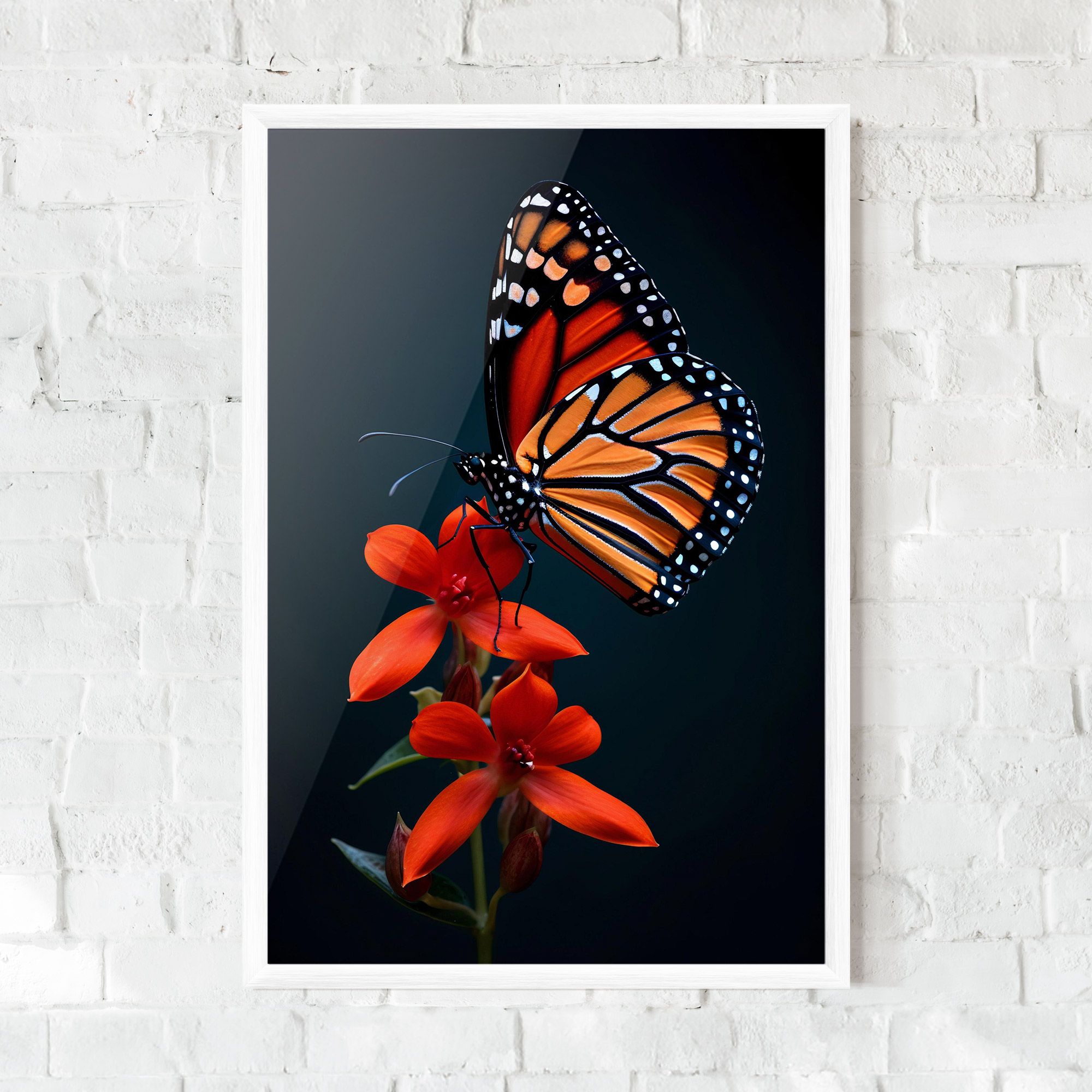 Red Flower Butterfly mockup 0