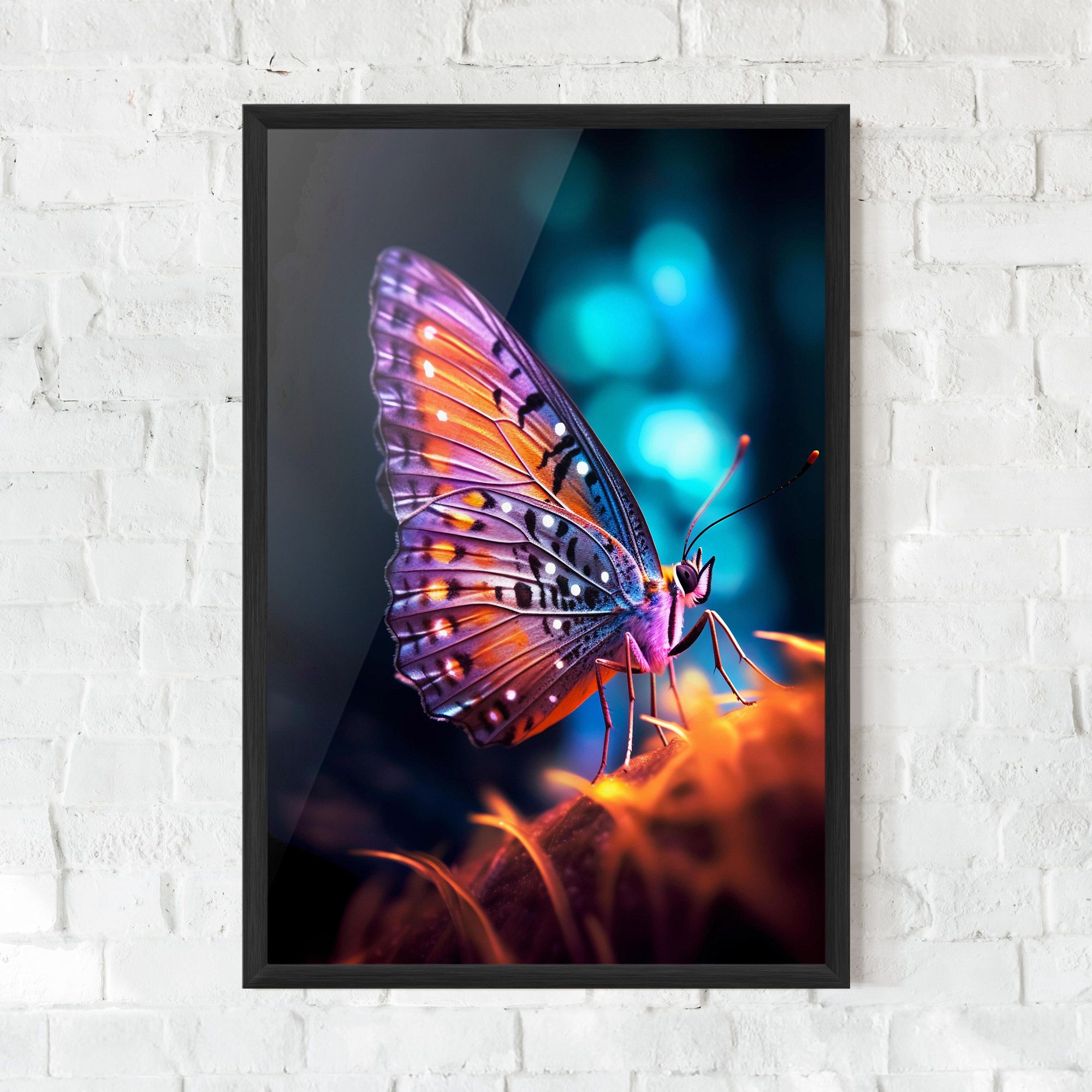 Purple Orange Butterfly mockup 0