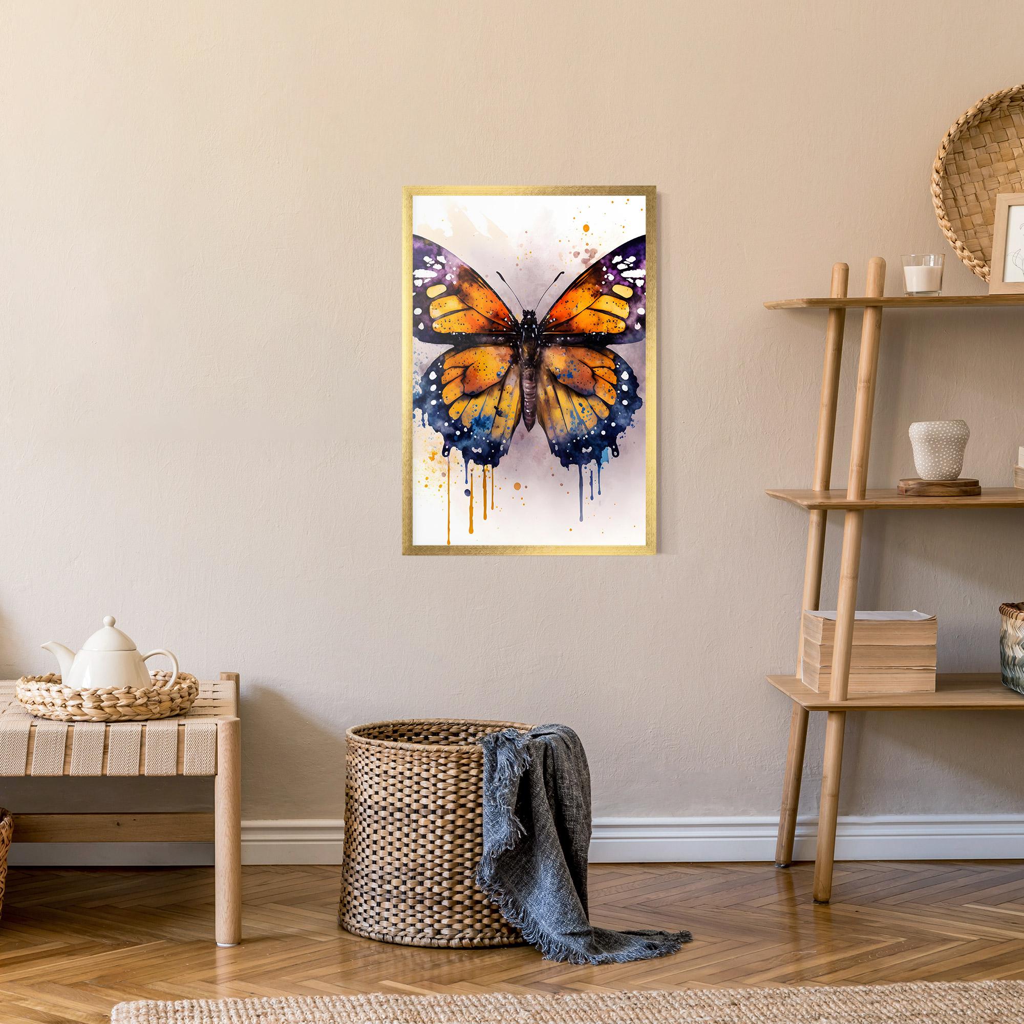 Keretezett Poszter Watercolor Butterfly mockup 9