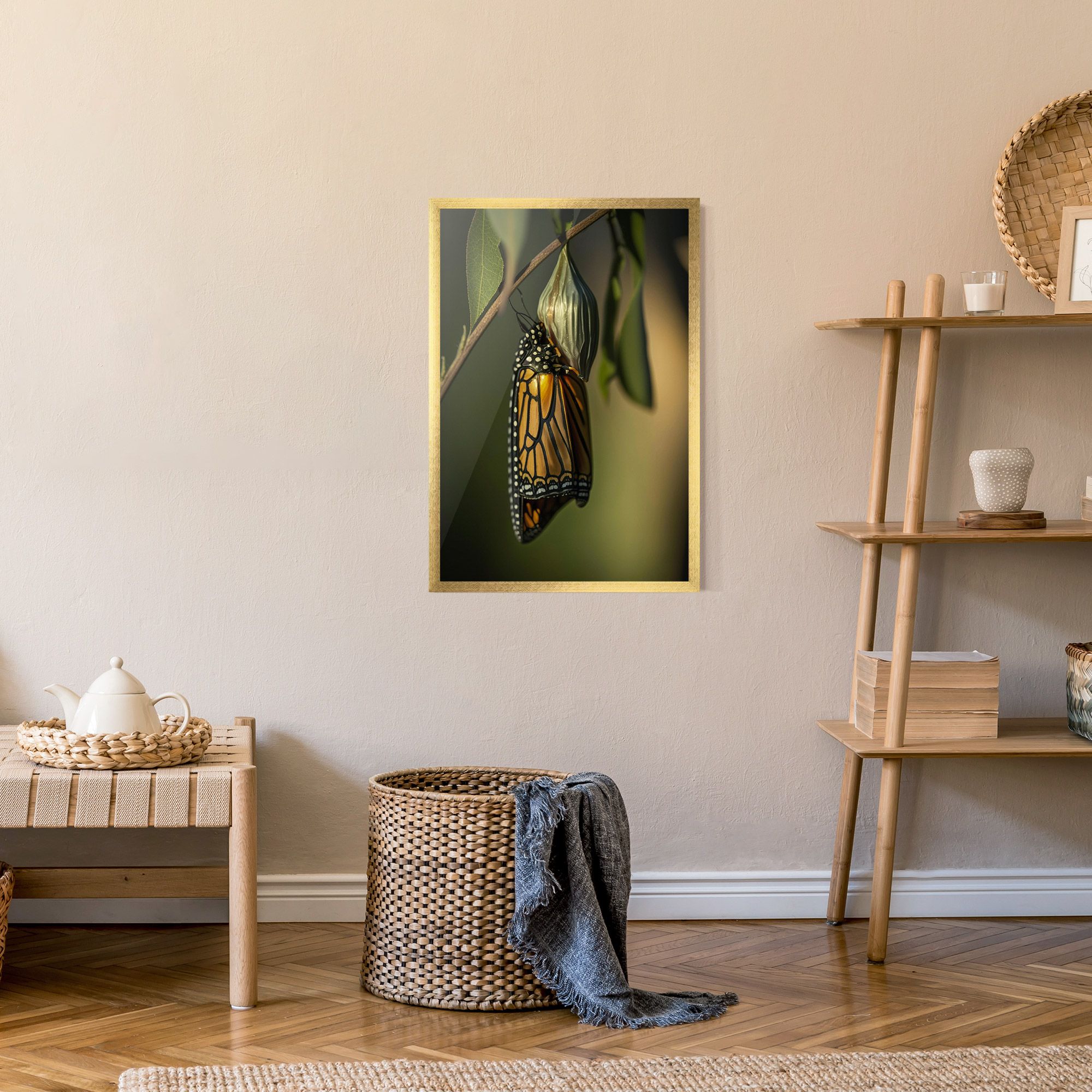 Yellow Black Butterfly mockup 9