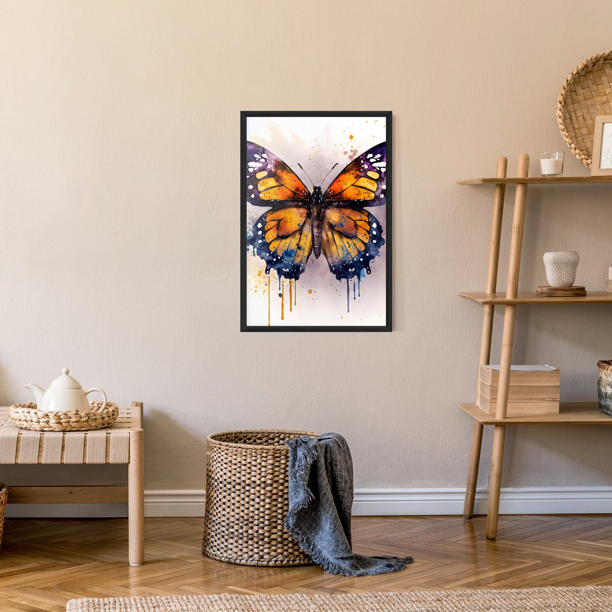 Keretezett Poszter Watercolor Butterfly mockup 9