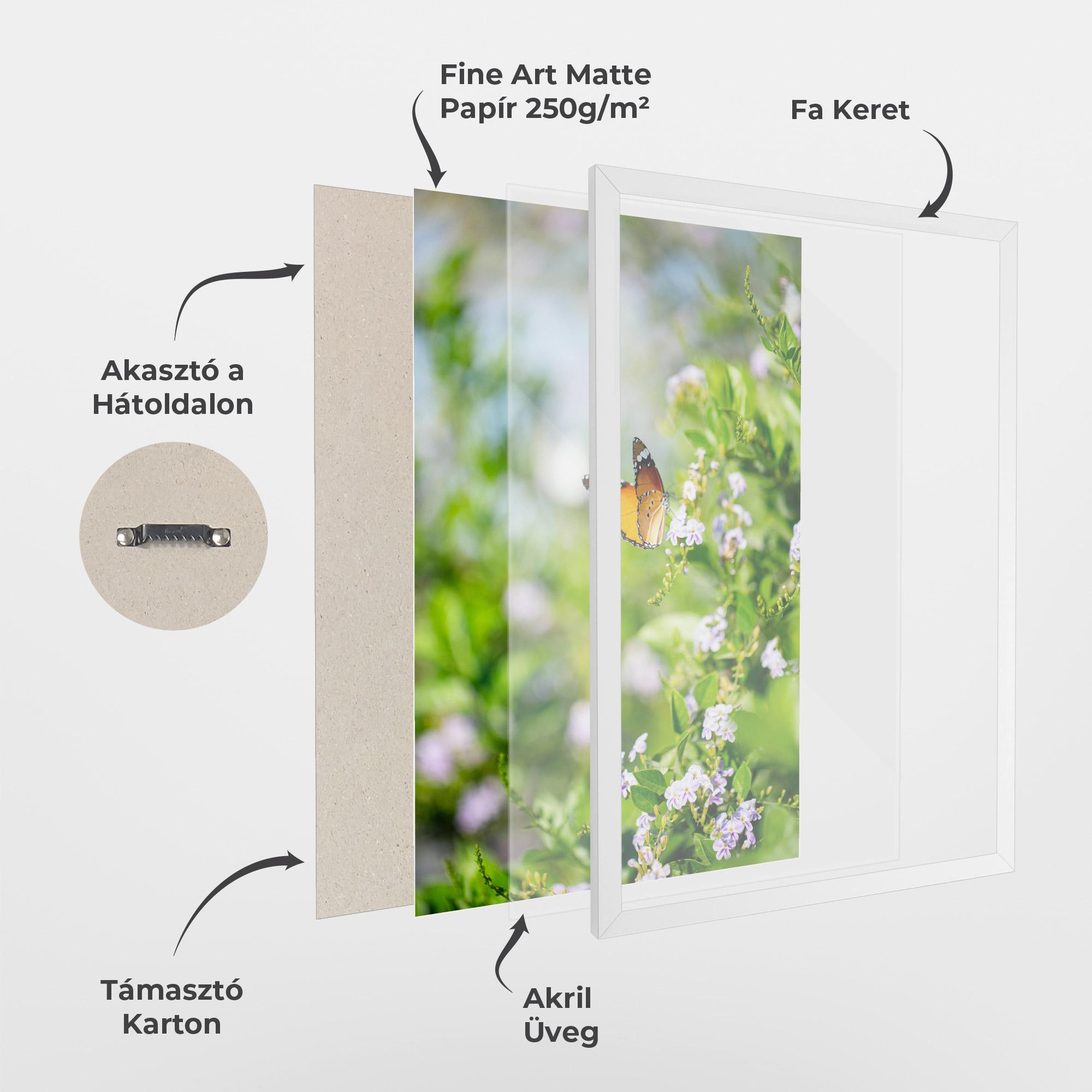 Keretezett Poszter Little Orange Elephant mockup 1