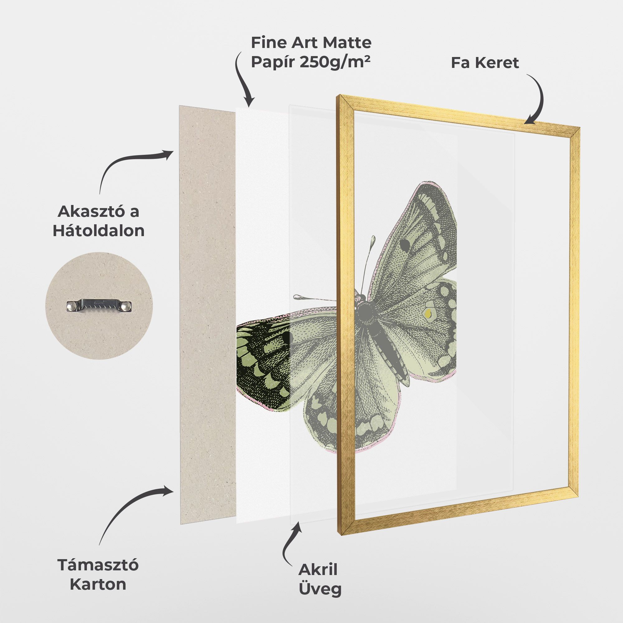 Grey Yellow Butterfly mockup 1
