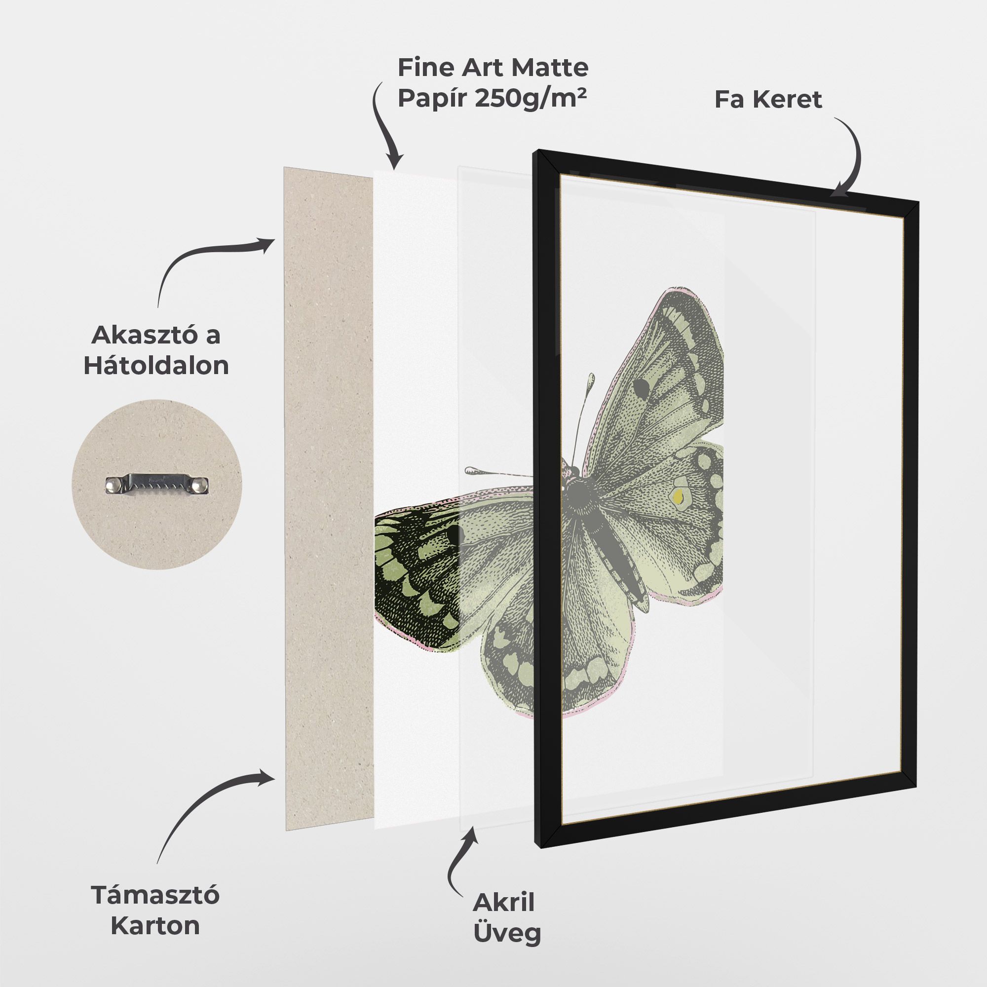 Grey Yellow Butterfly mockup 1