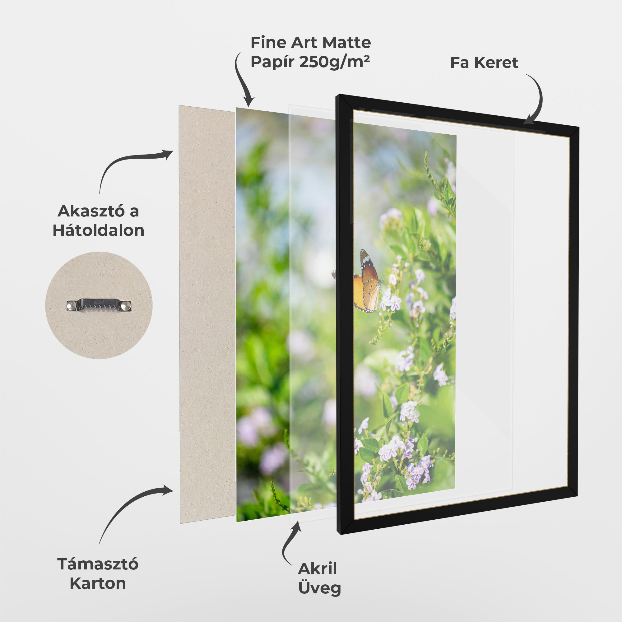 Keretezett Poszter Little Orange Elephant mockup 1