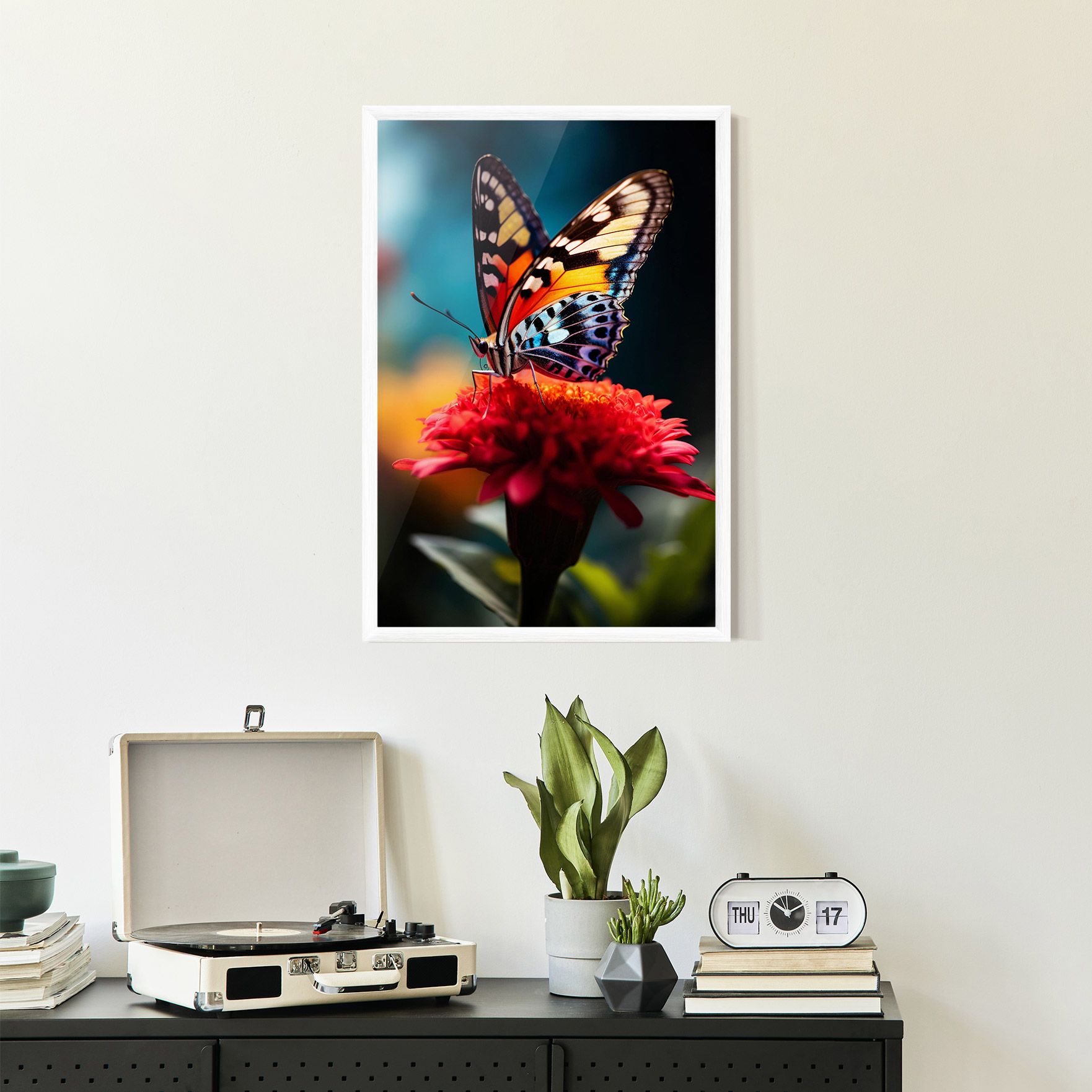 Blue Yellow Butterfly mockup 2