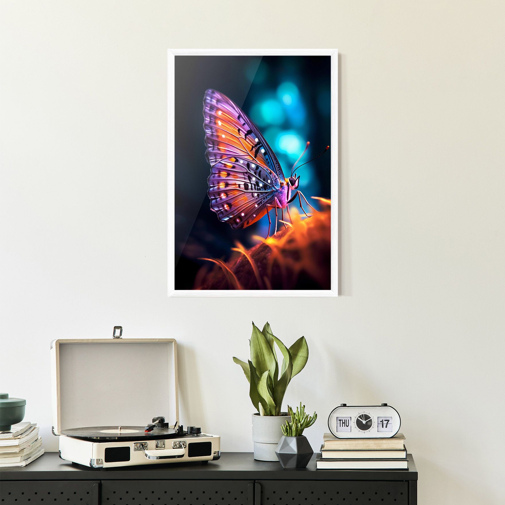Purple Orange Butterfly mockup 2