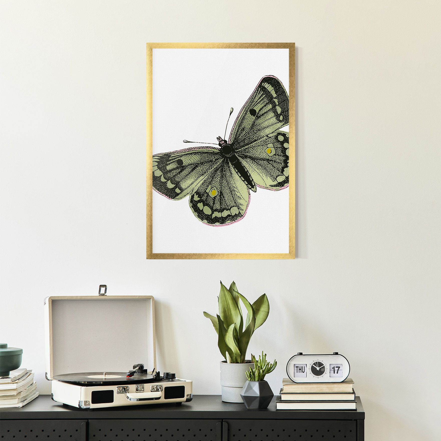 Grey Yellow Butterfly mockup 2