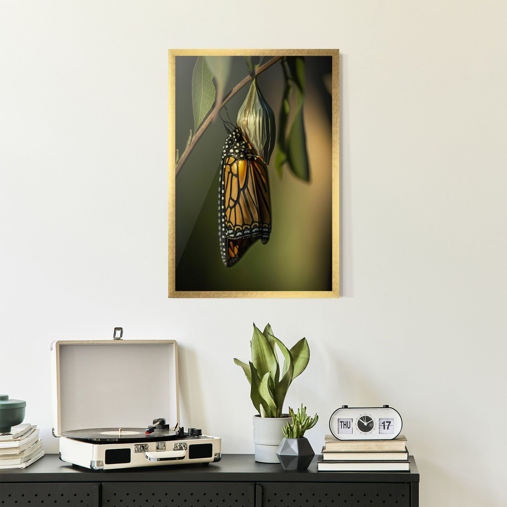 Yellow Black Butterfly mockup 2