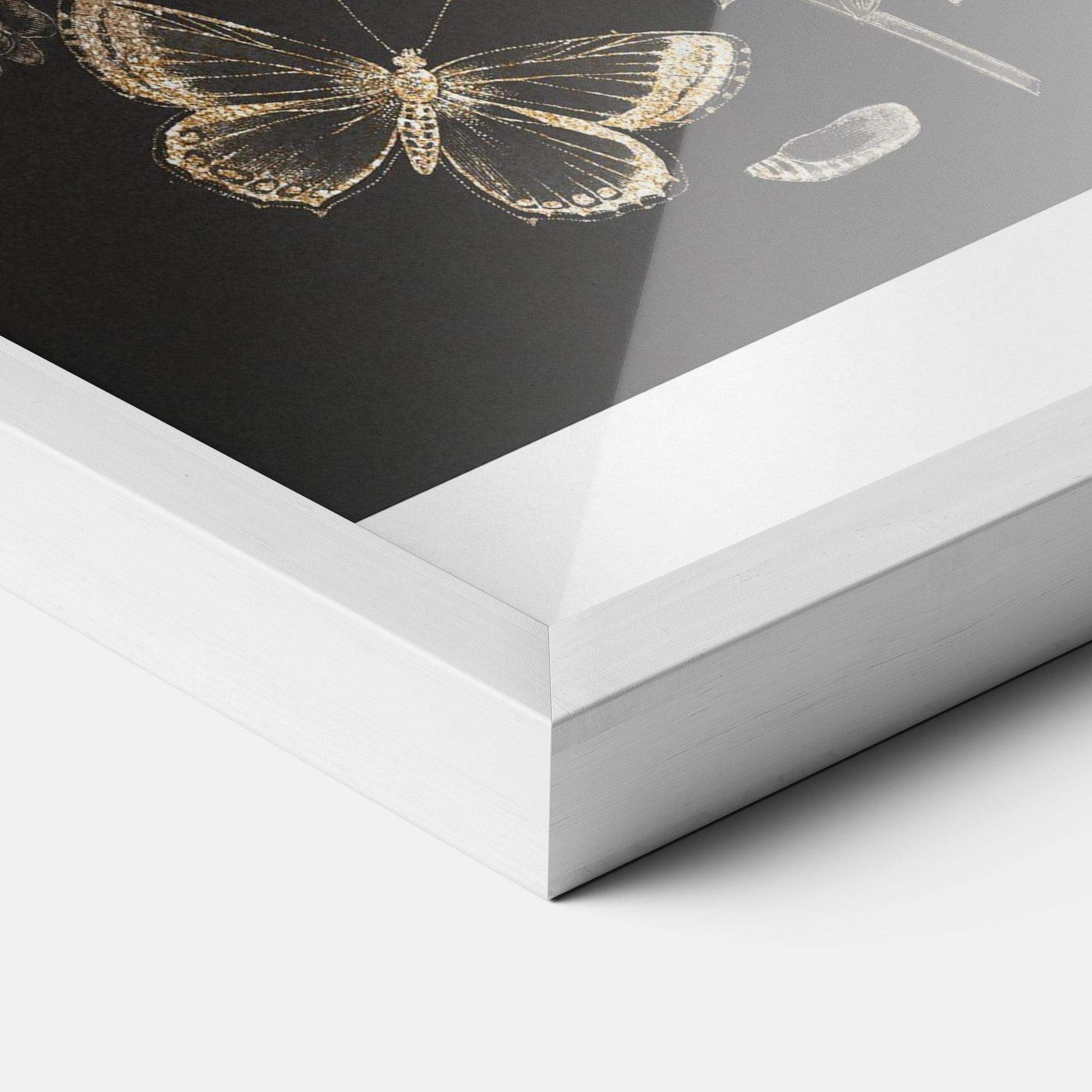 Keretezett Poszter Grey Butterflies mockup 3