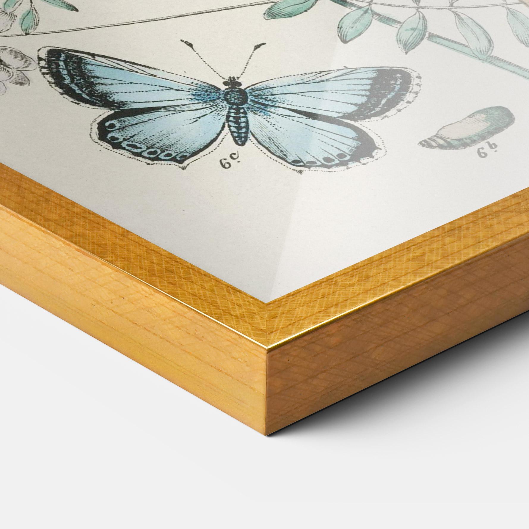 Keretezett Poszter Blue Orange Butterflies mockup 3