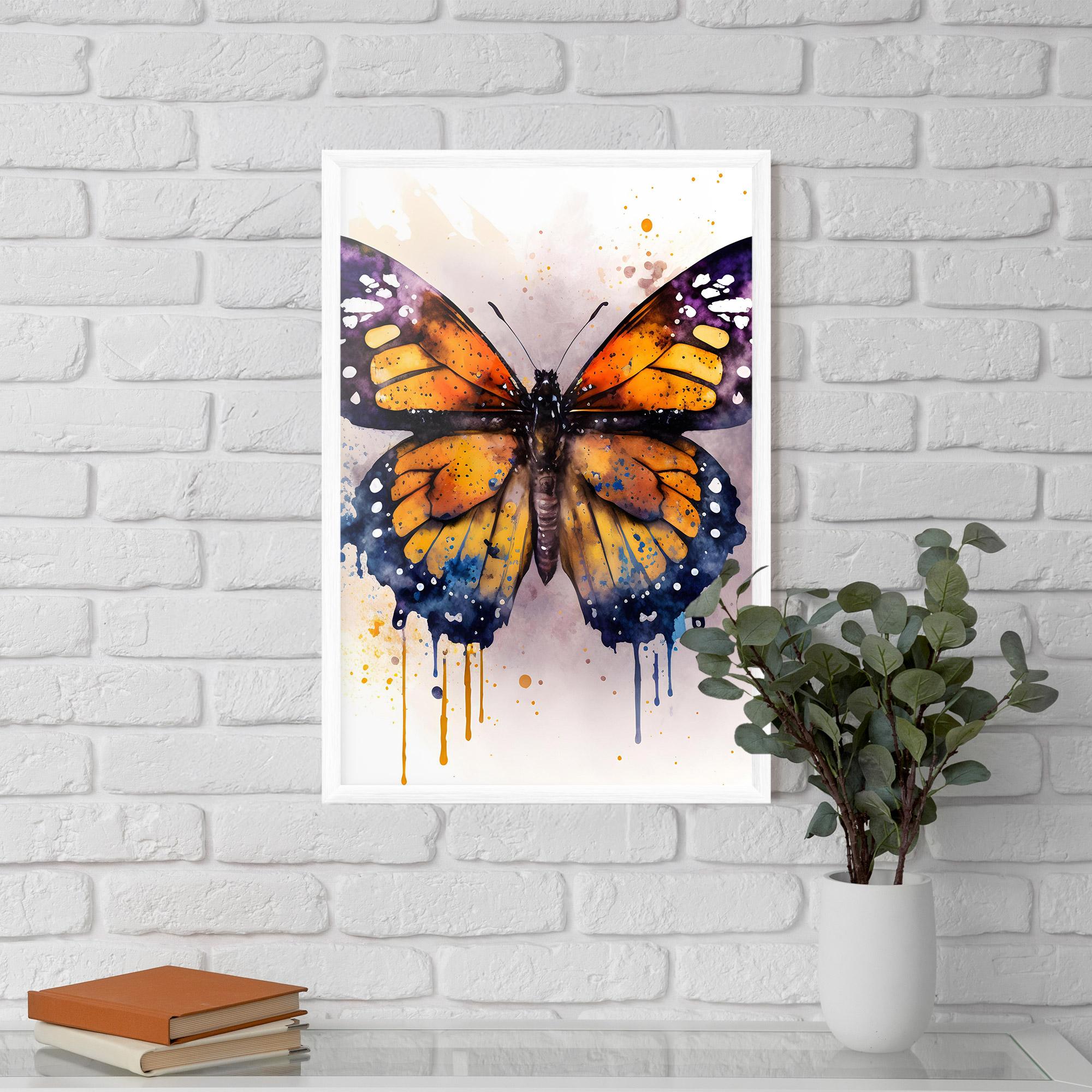 Keretezett Poszter Watercolor Butterfly mockup 5
