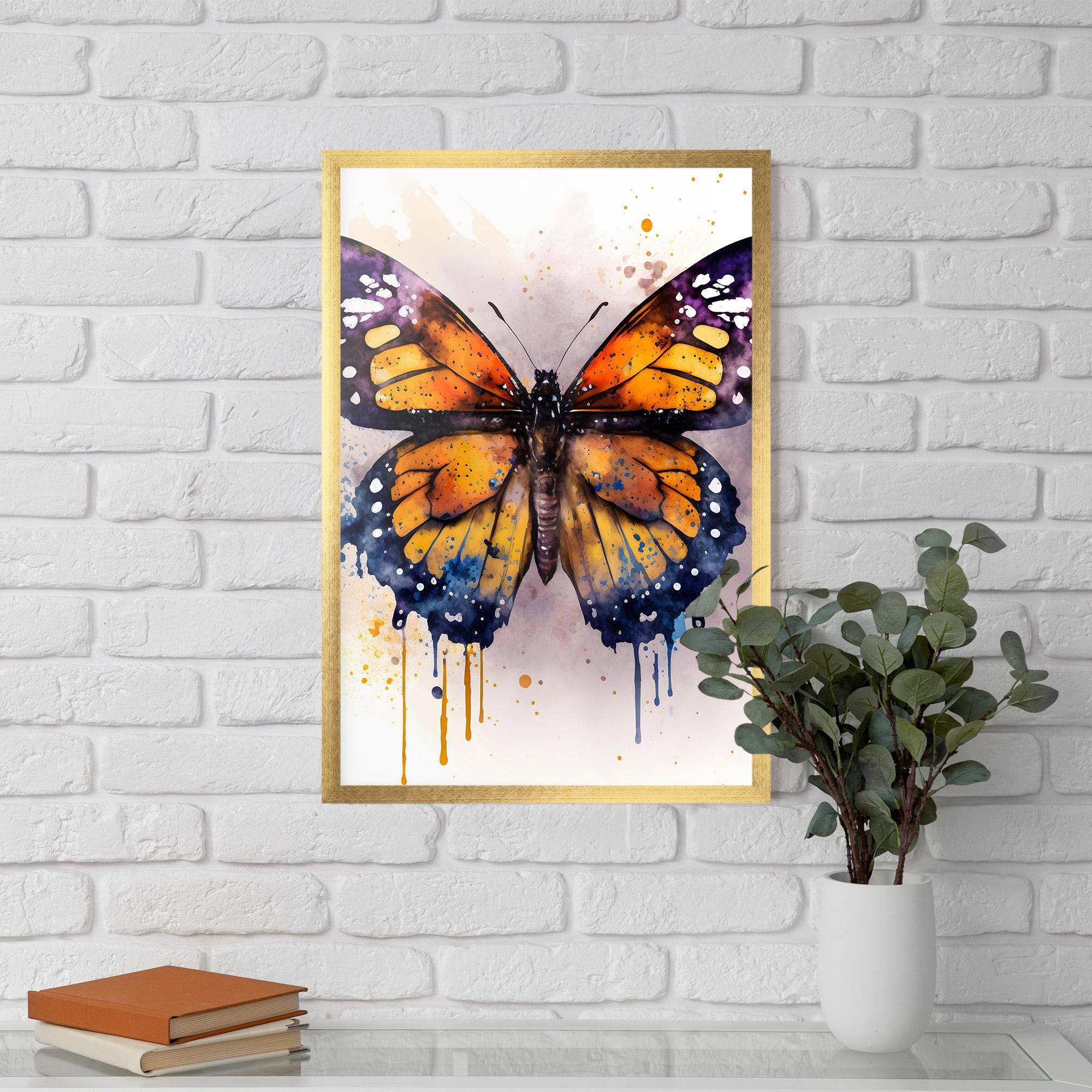Keretezett Poszter Watercolor Butterfly mockup 5