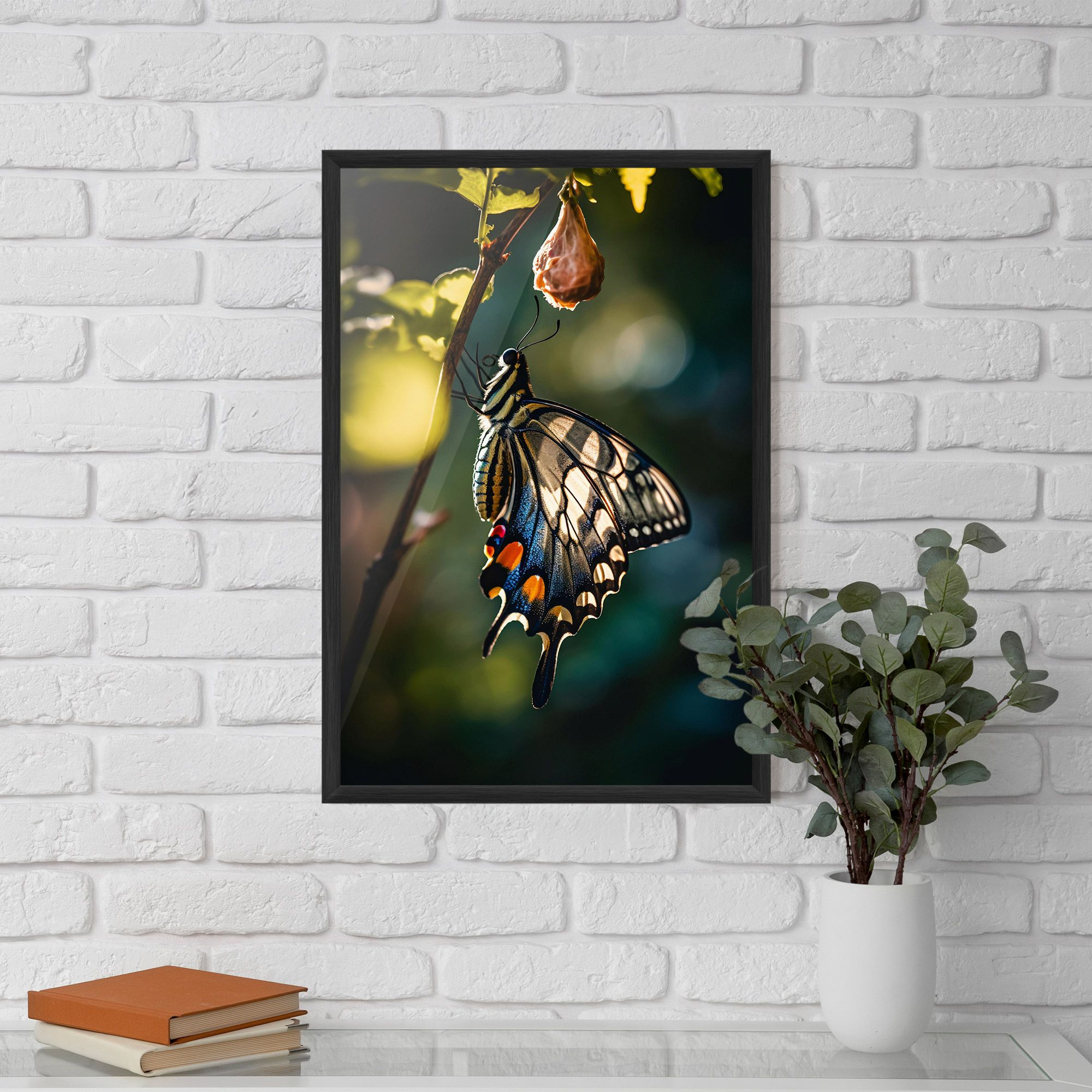 Blue Cream Butterfly mockup 5