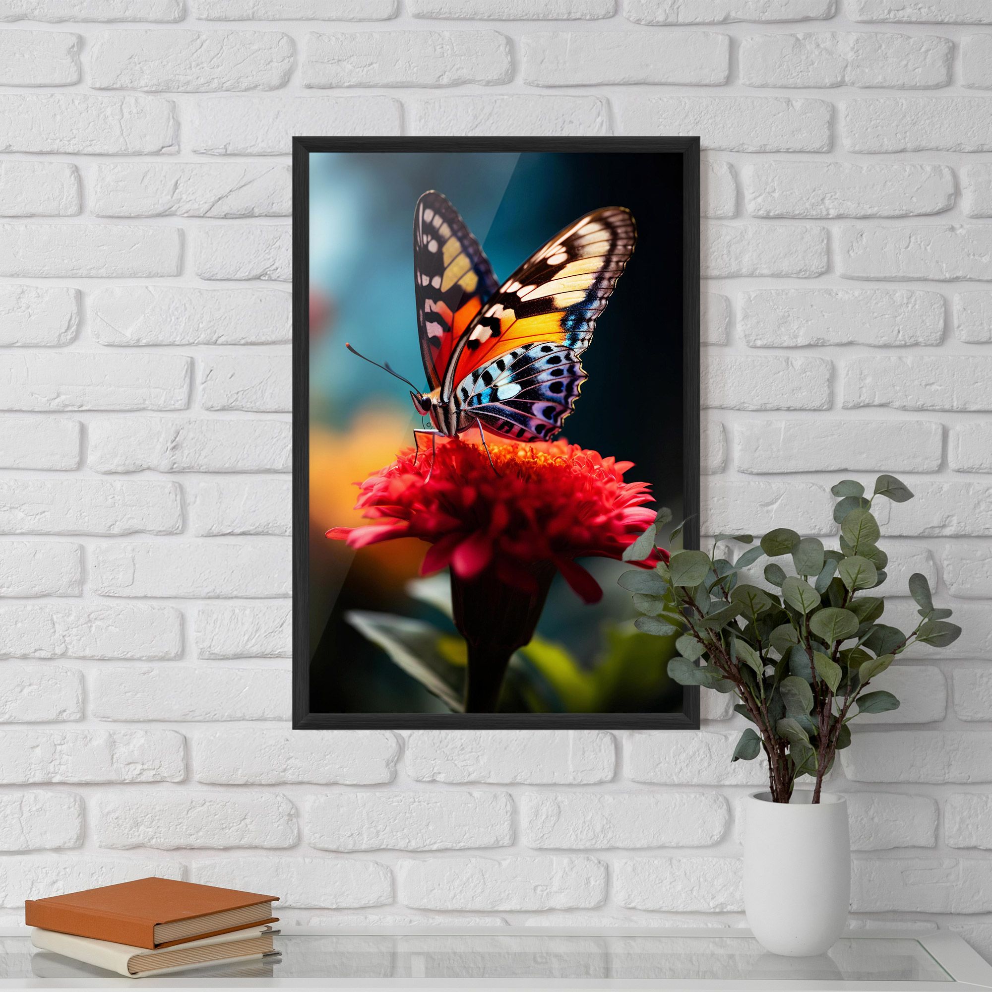 Blue Yellow Butterfly mockup 5