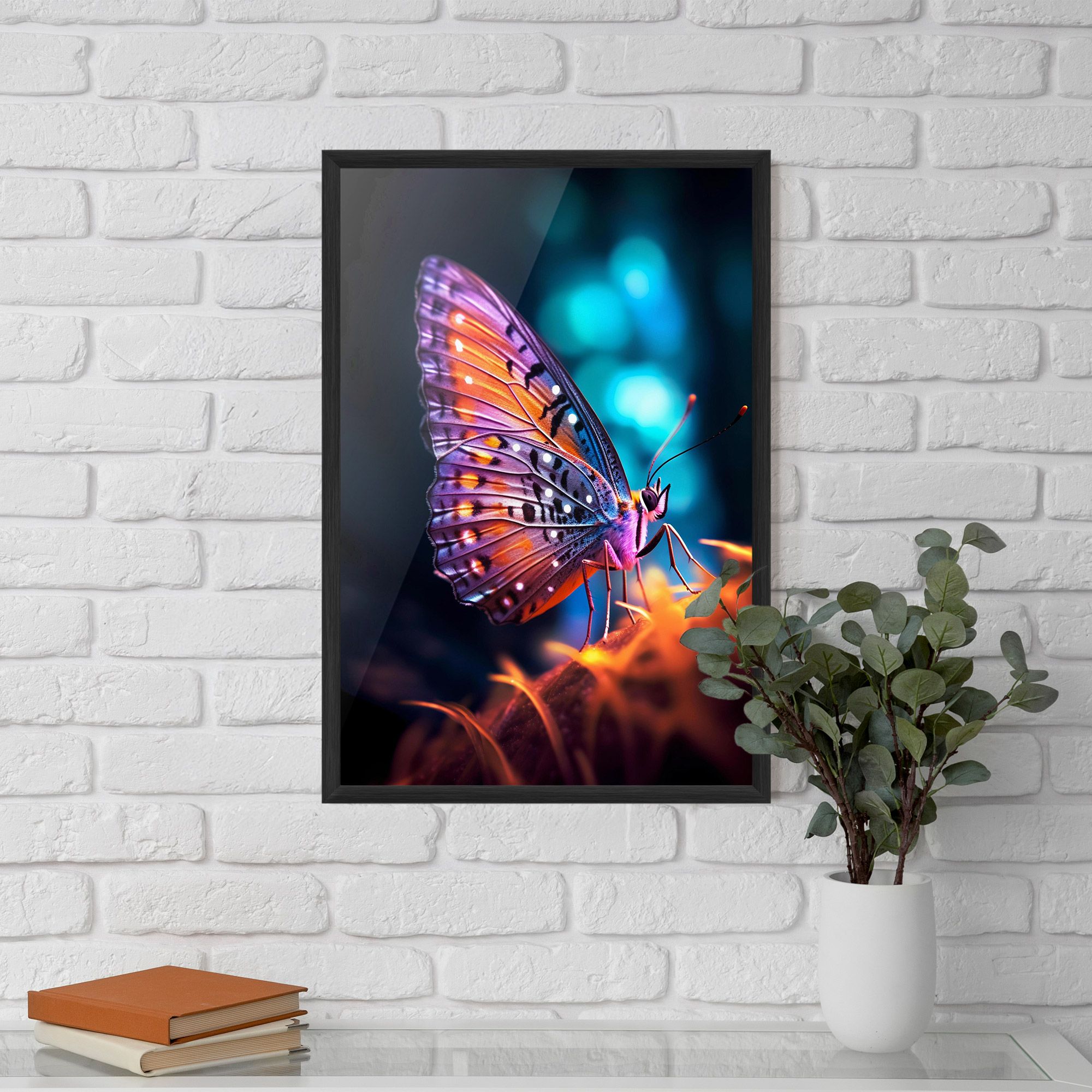 Purple Orange Butterfly mockup 5
