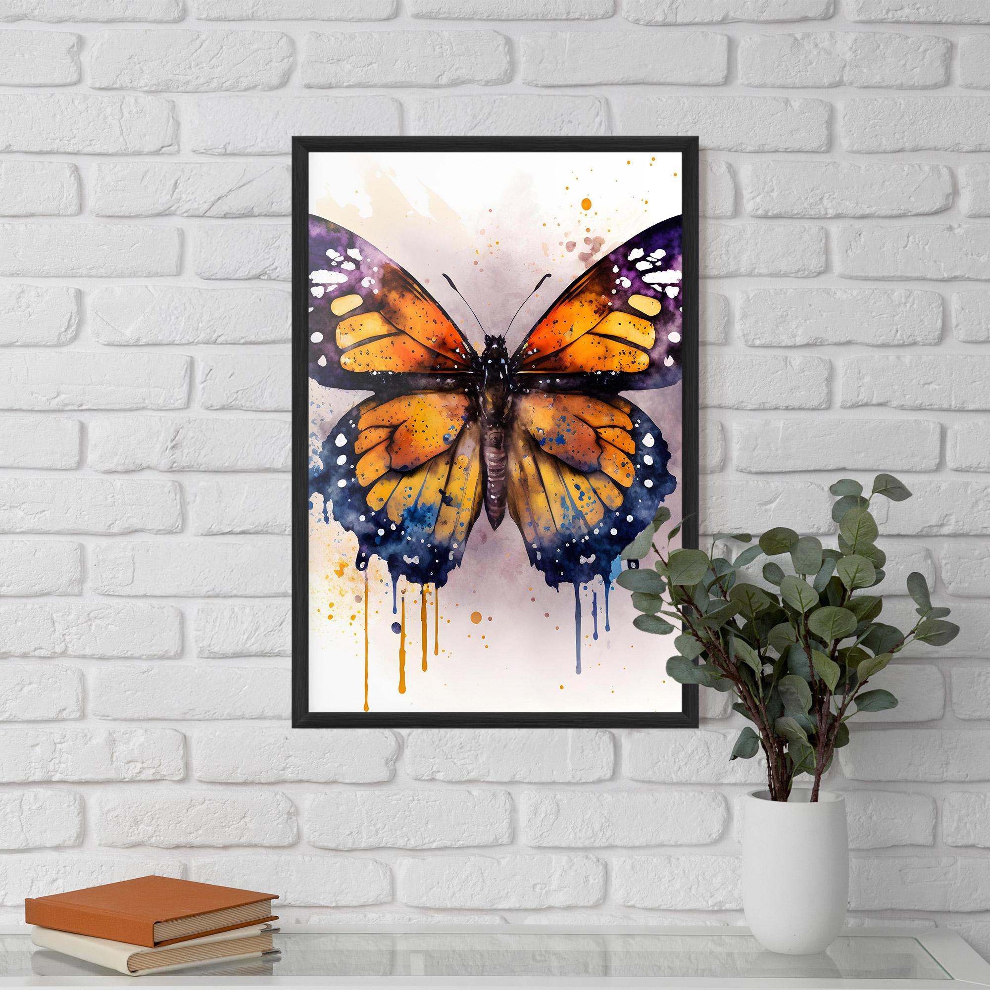 Keretezett Poszter Watercolor Butterfly mockup 5