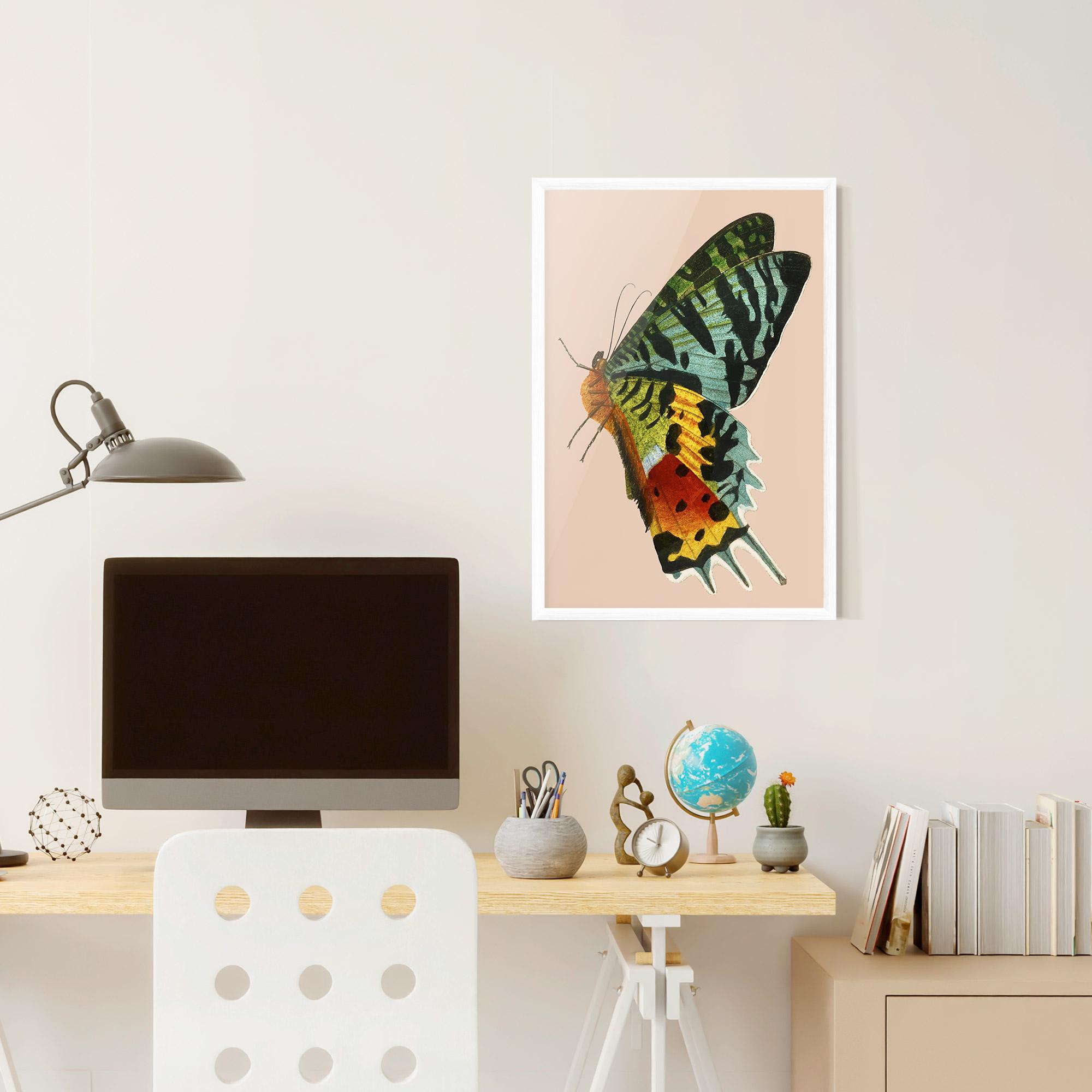 Keretezett Poszter Butterfly On Pink mockup 6