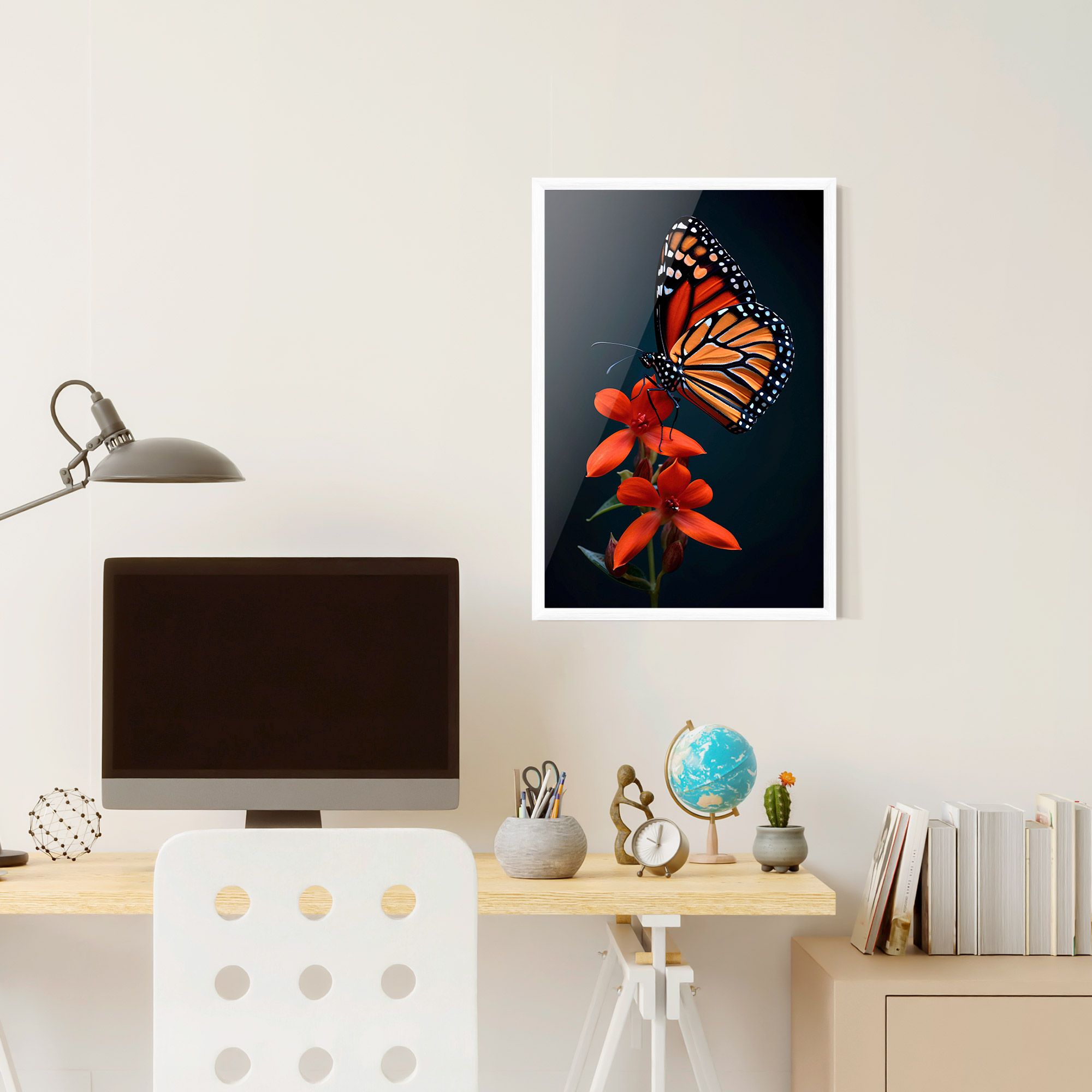 Red Flower Butterfly mockup 6