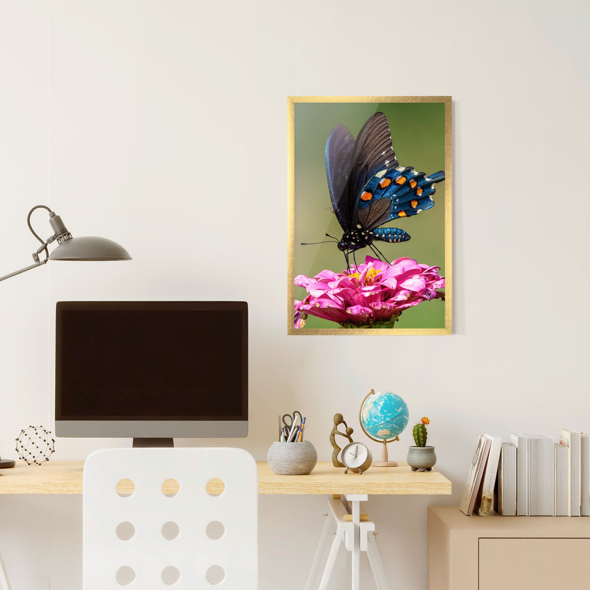 Blue Grey Butterfly mockup 6