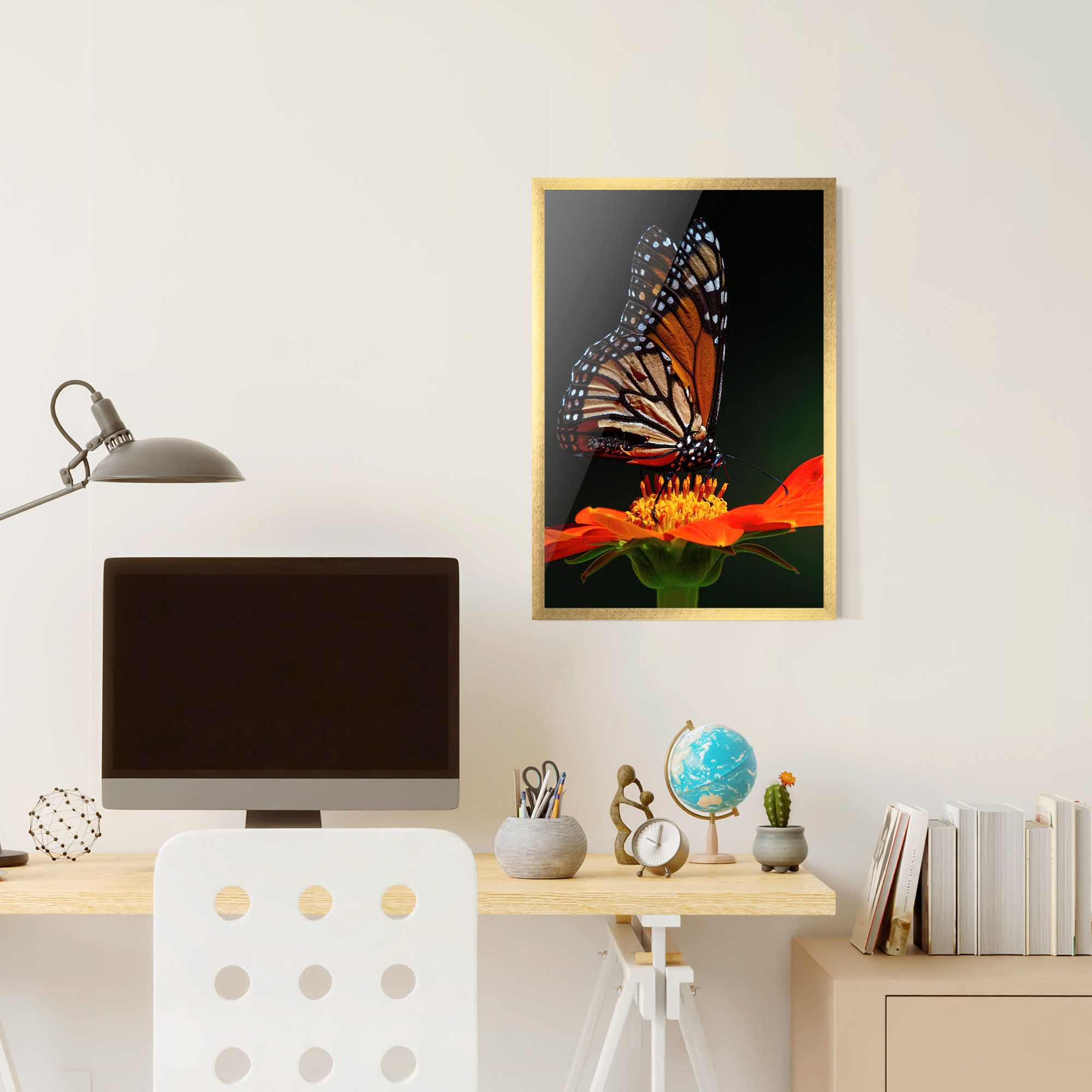 Dark Orange Butterfy mockup 6