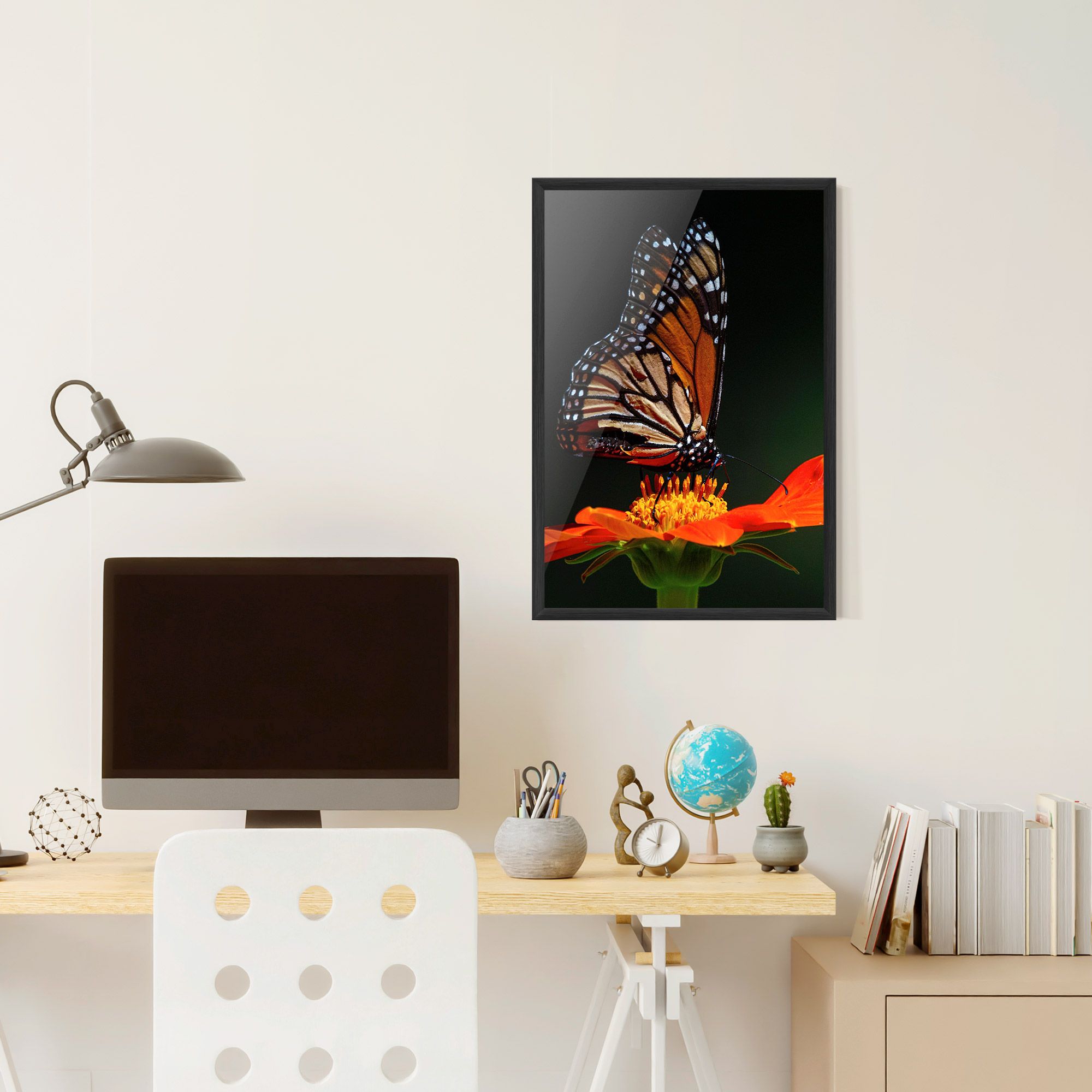 Dark Orange Butterfy mockup 6