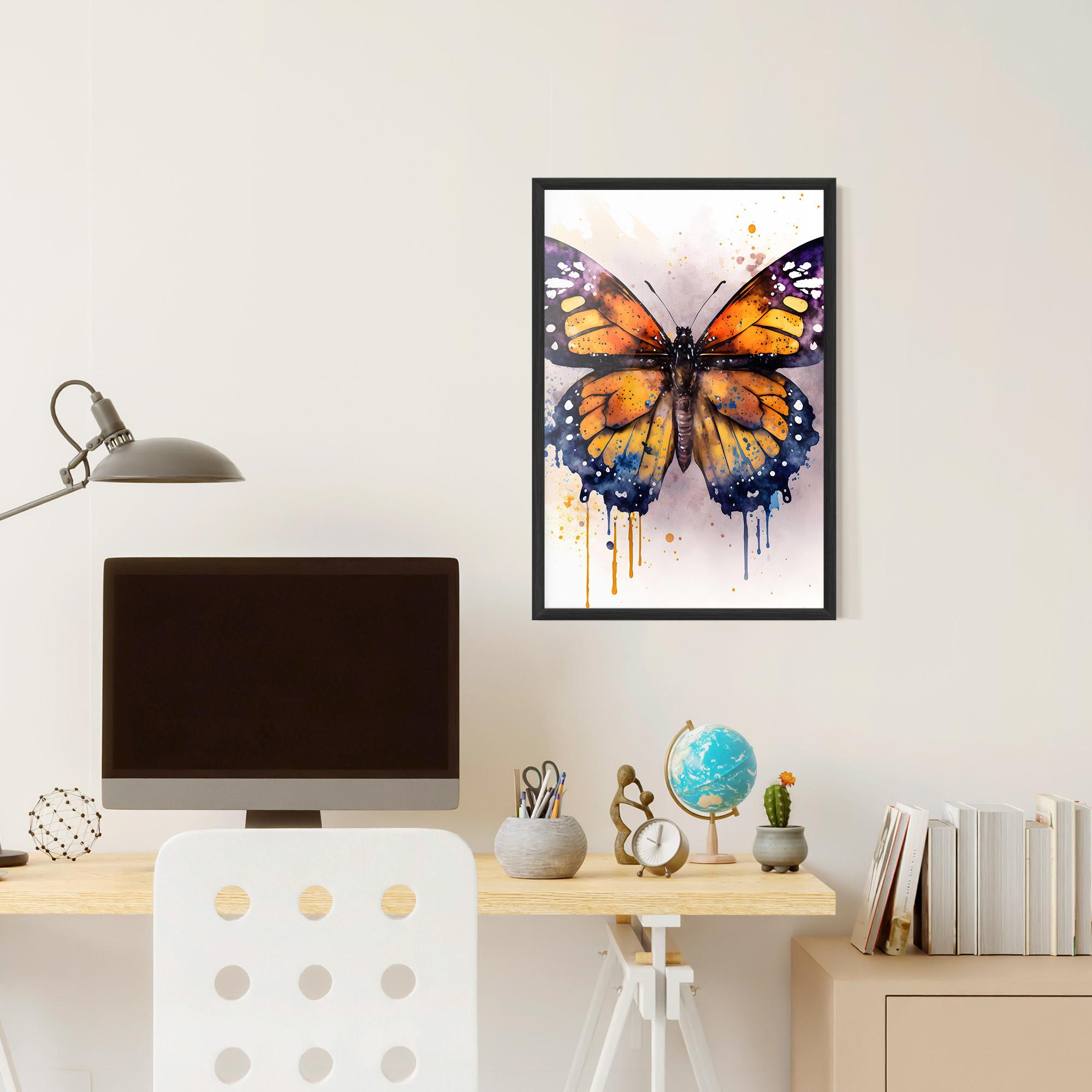 Keretezett Poszter Watercolor Butterfly mockup 6