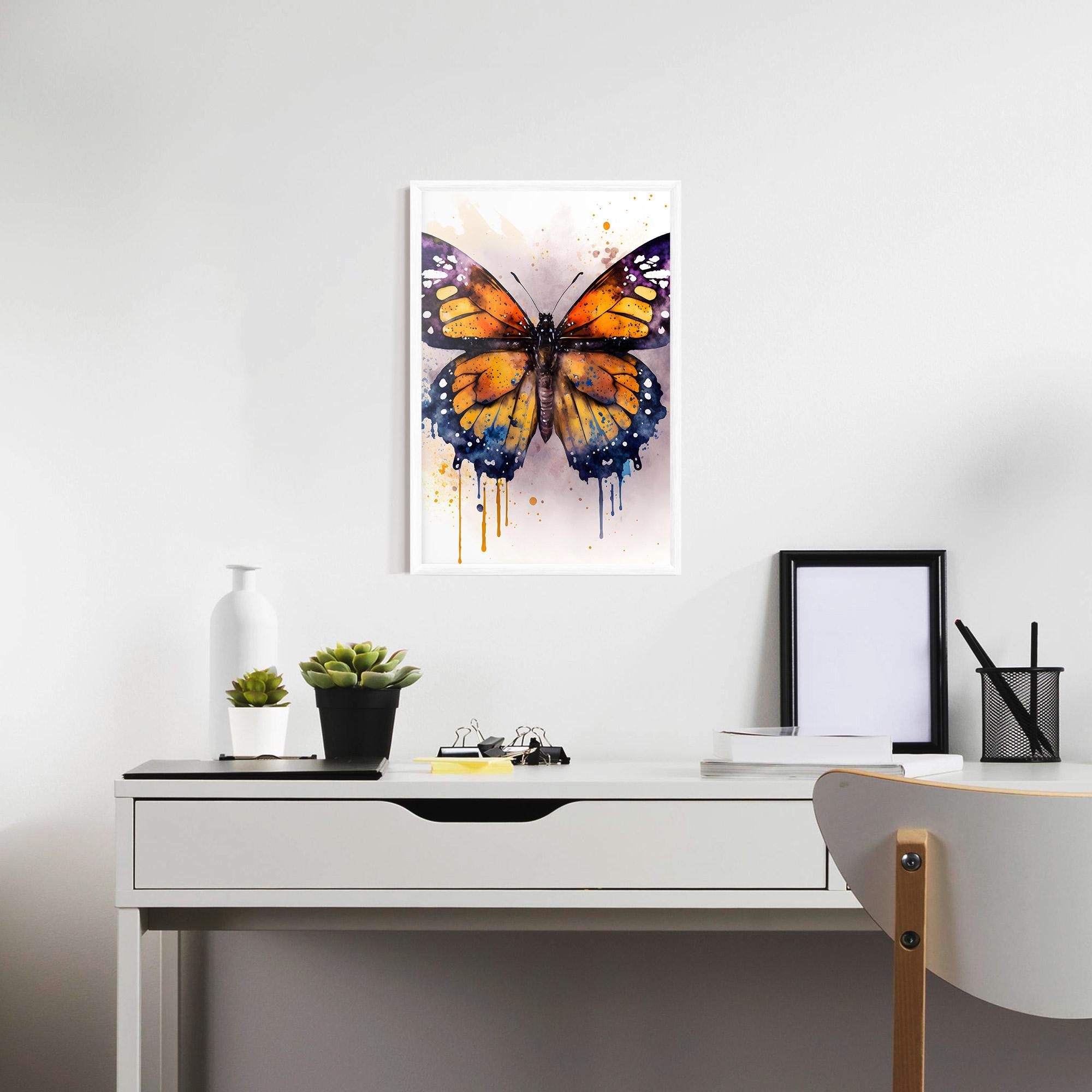 Keretezett Poszter Watercolor Butterfly mockup 7