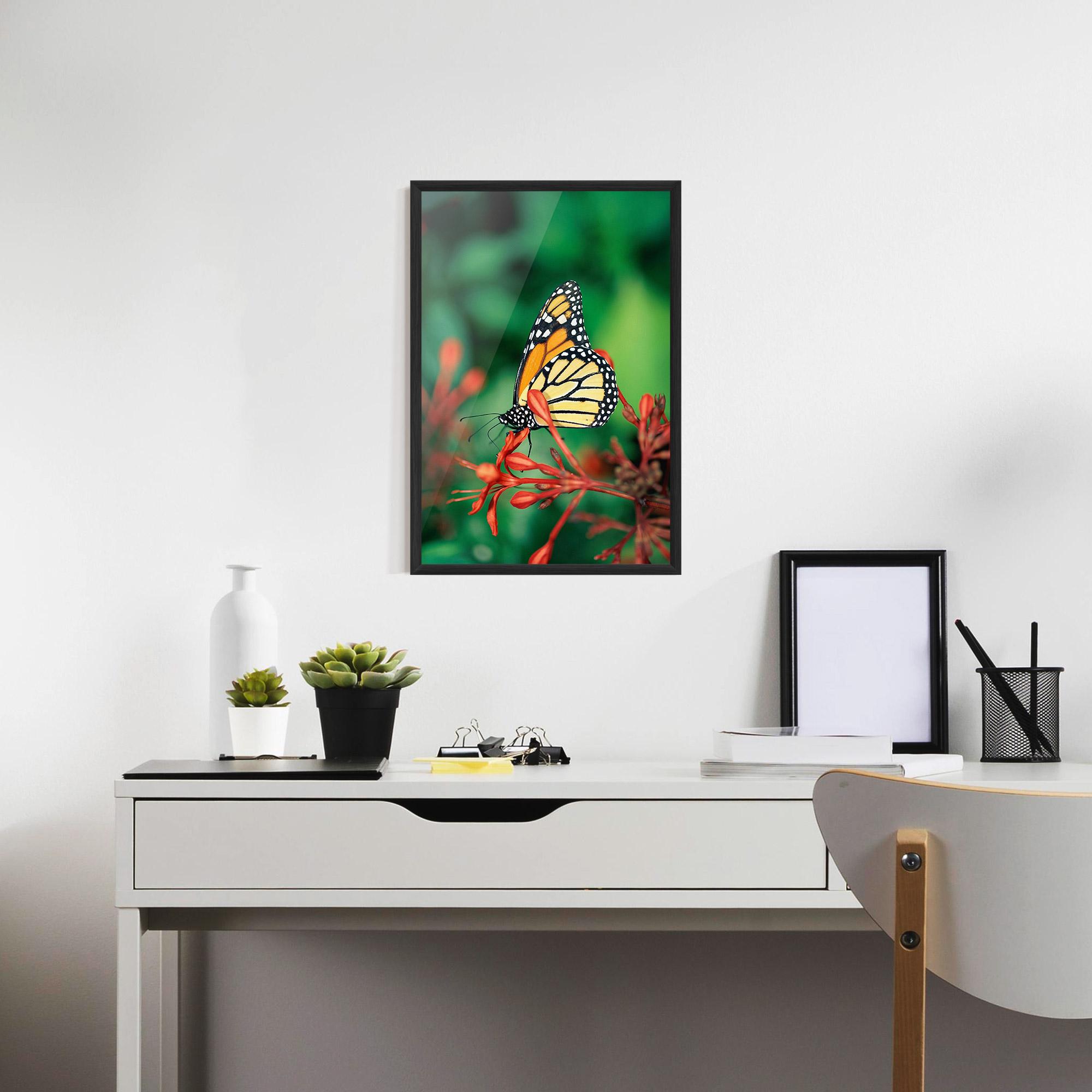 Keretezett Poszter Small Orange Butterfly mockup 7