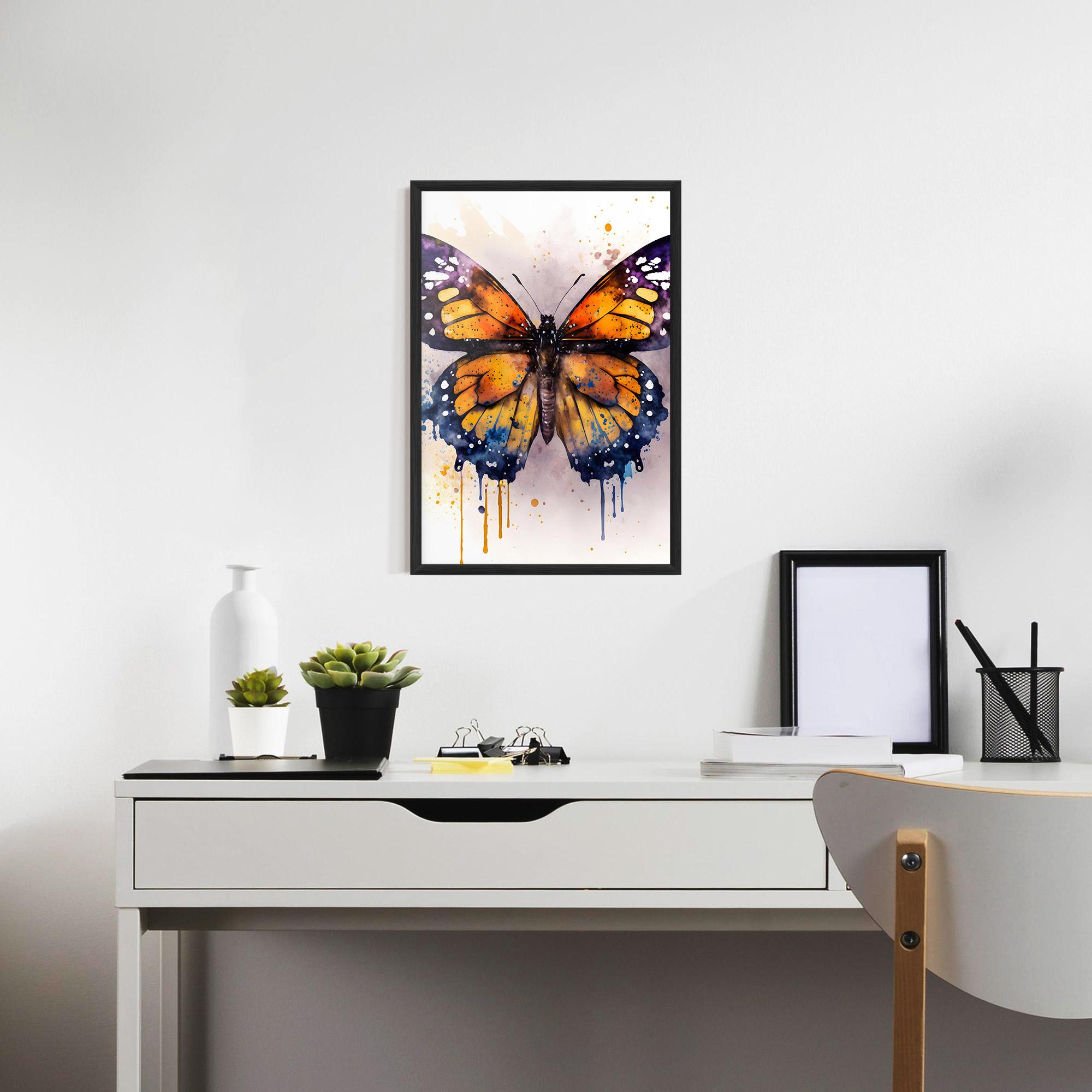 Keretezett Poszter Watercolor Butterfly mockup 7