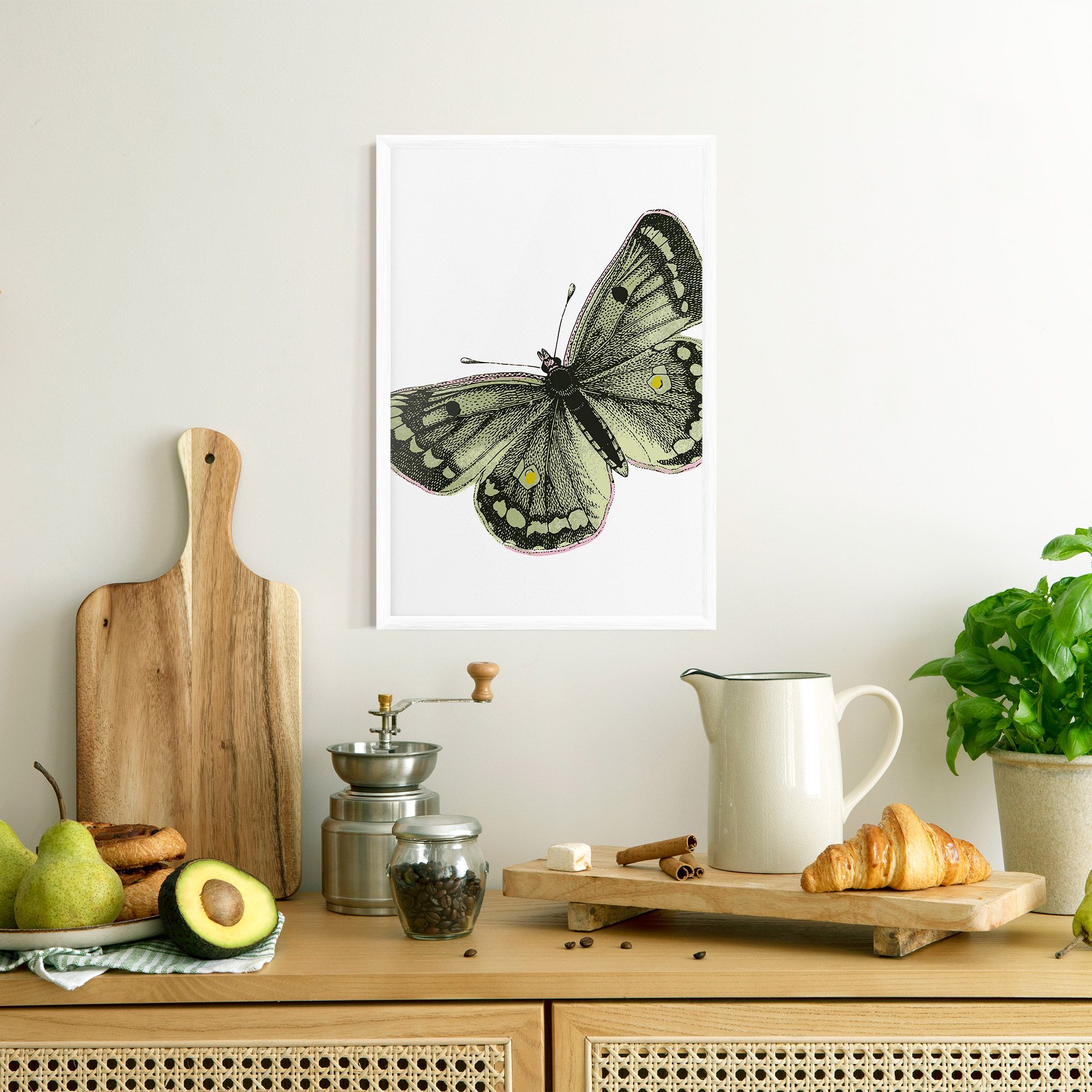 Grey Yellow Butterfly mockup 8