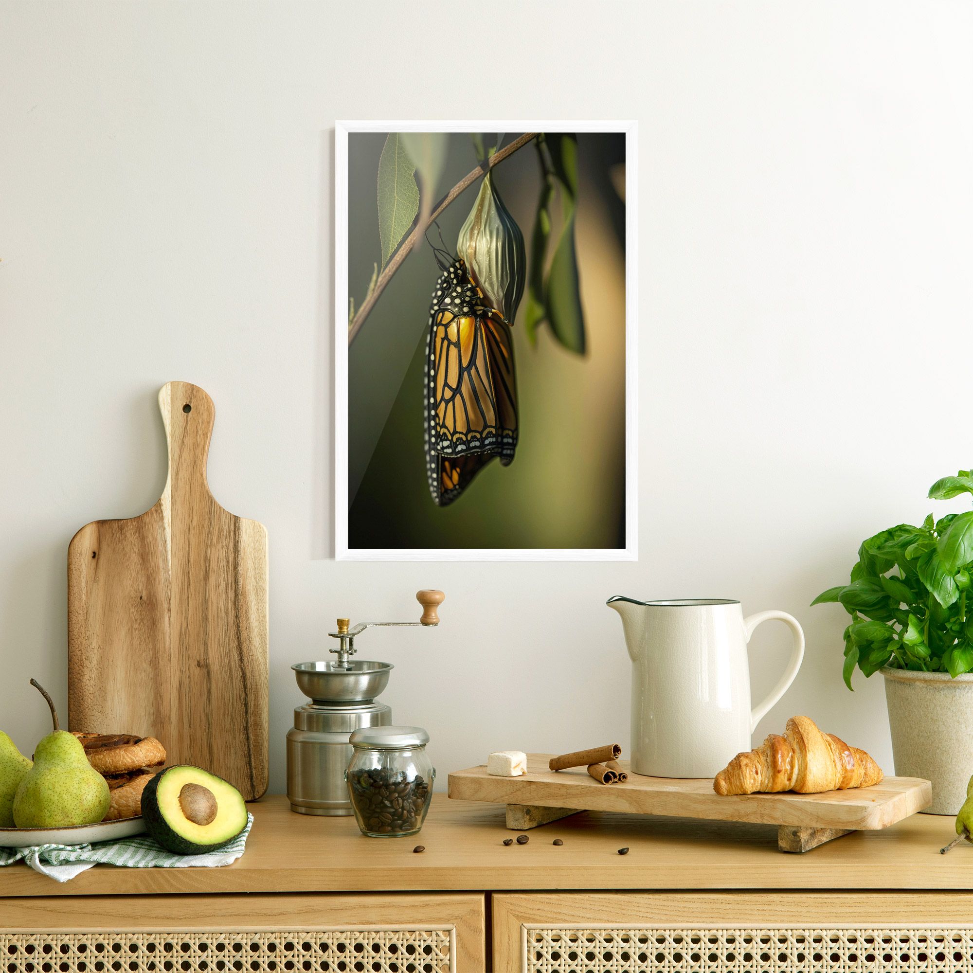 Yellow Black Butterfly mockup 8
