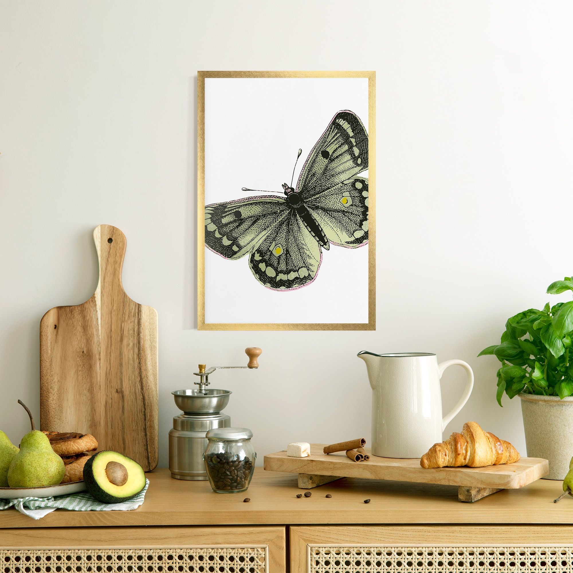 Grey Yellow Butterfly mockup 8