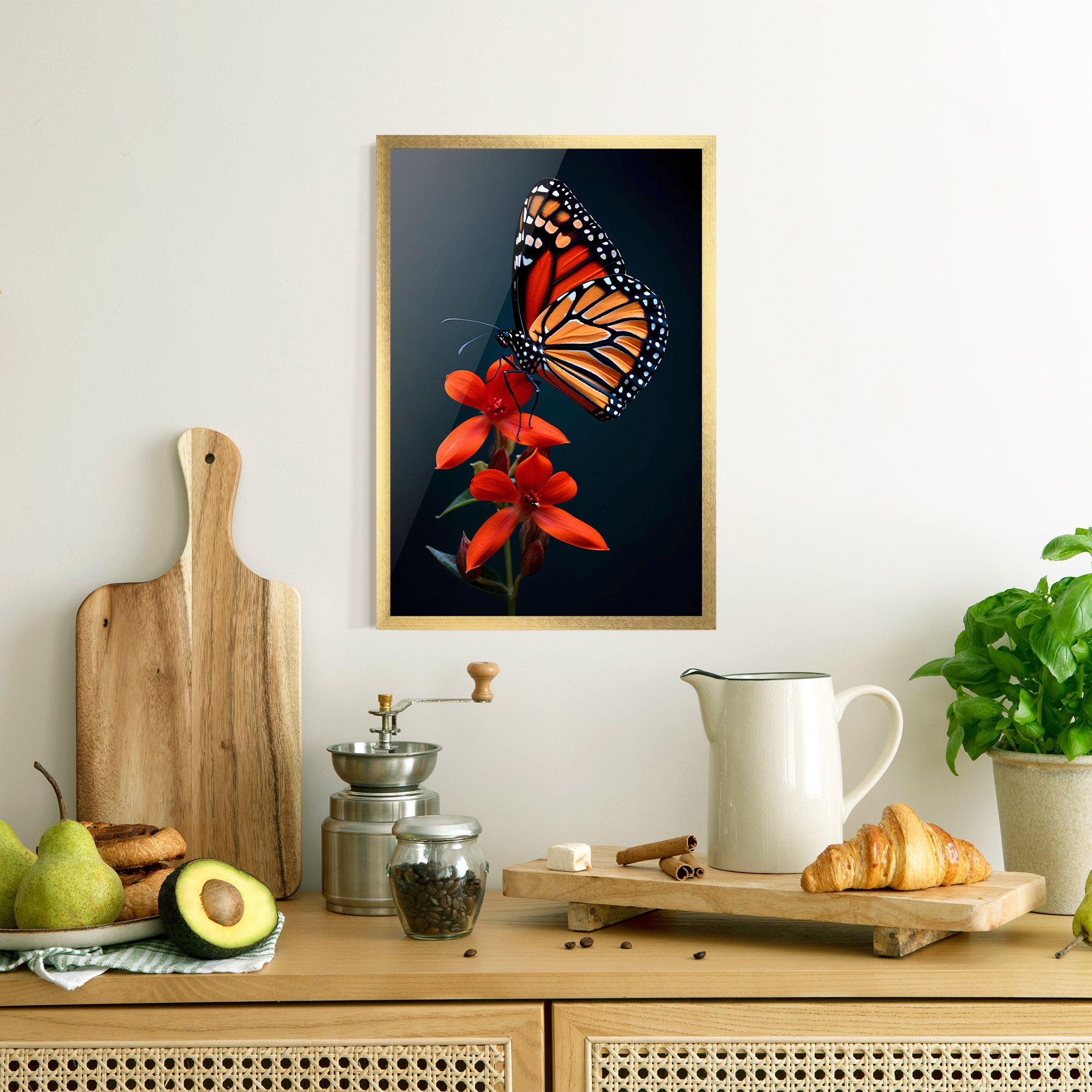 Red Flower Butterfly mockup 8