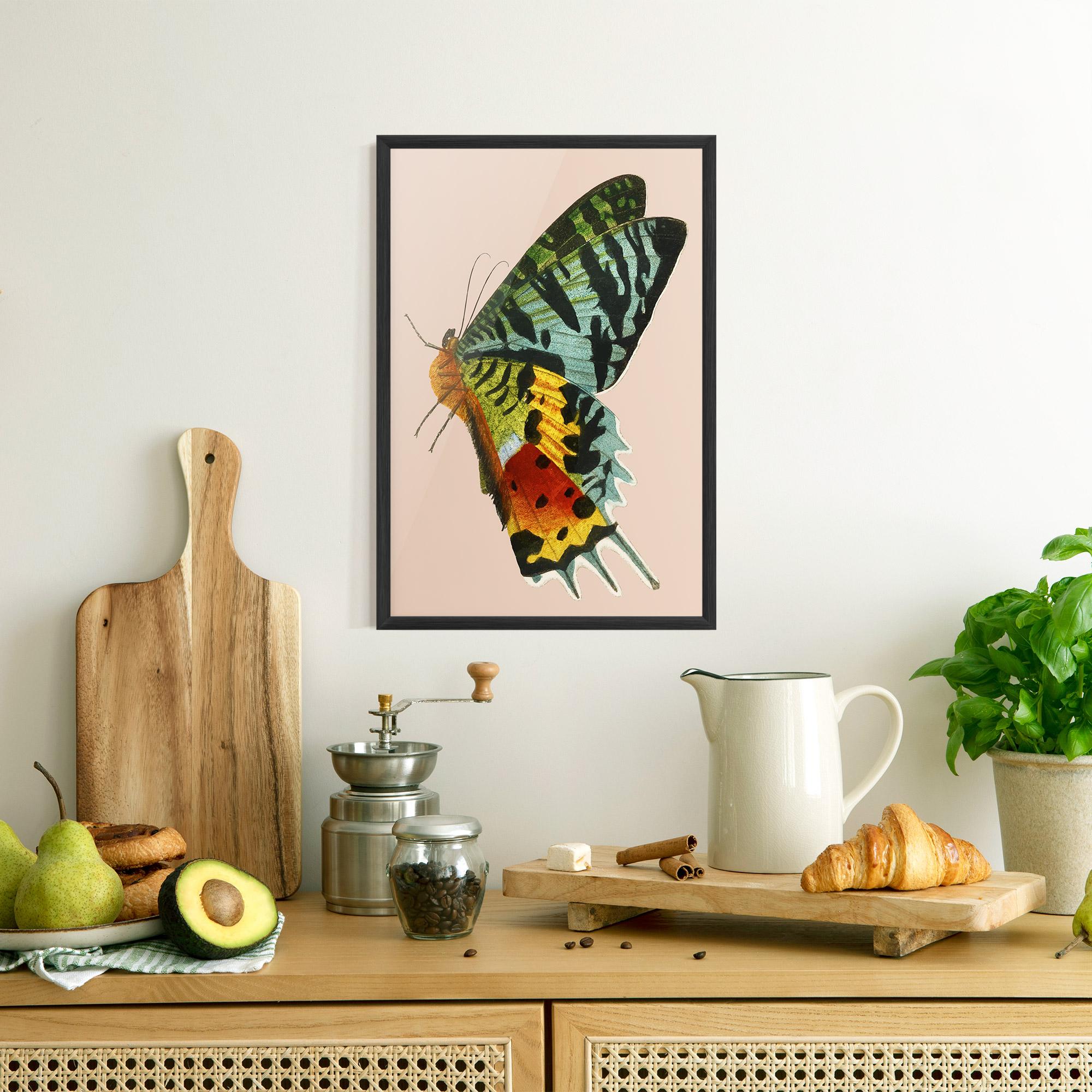 Keretezett Poszter Butterfly On Pink mockup 8