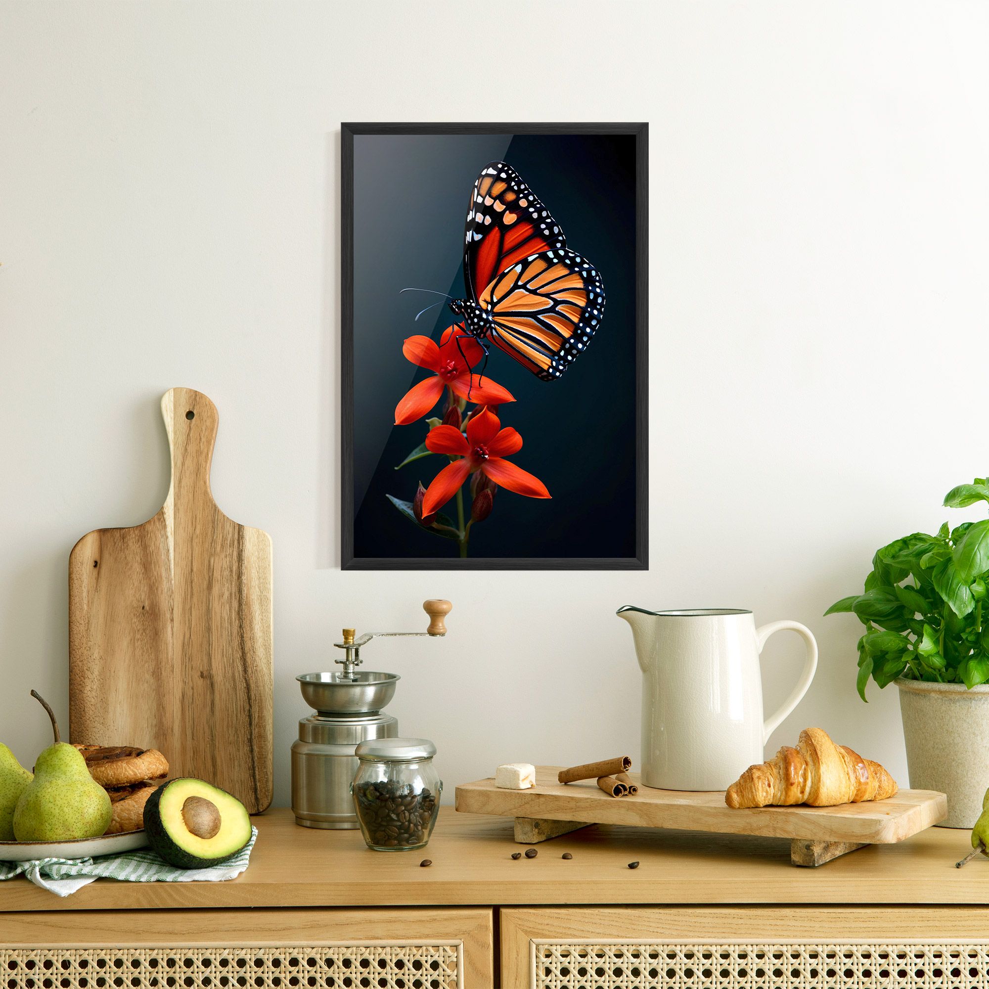 Red Flower Butterfly mockup 8