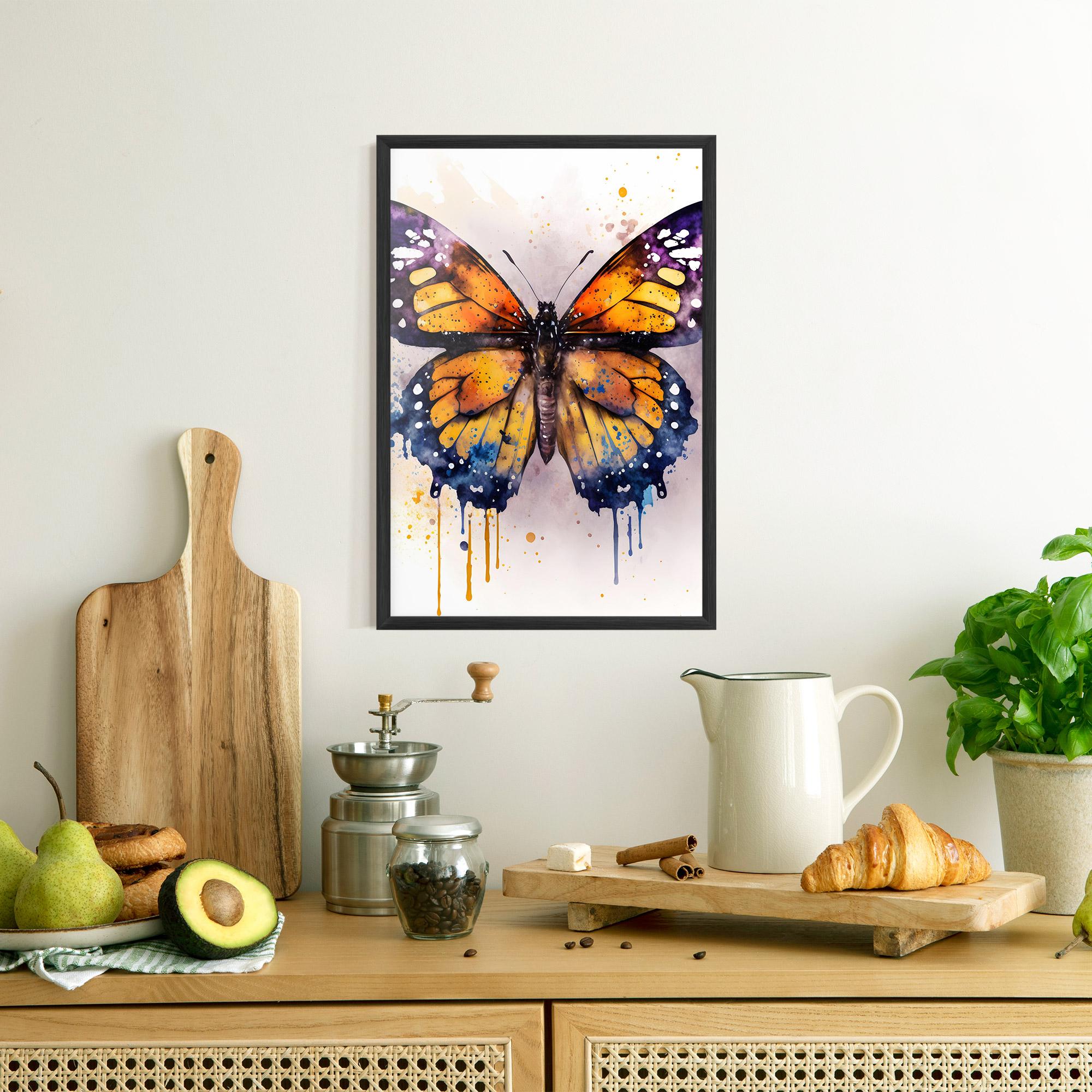 Keretezett Poszter Watercolor Butterfly mockup 8