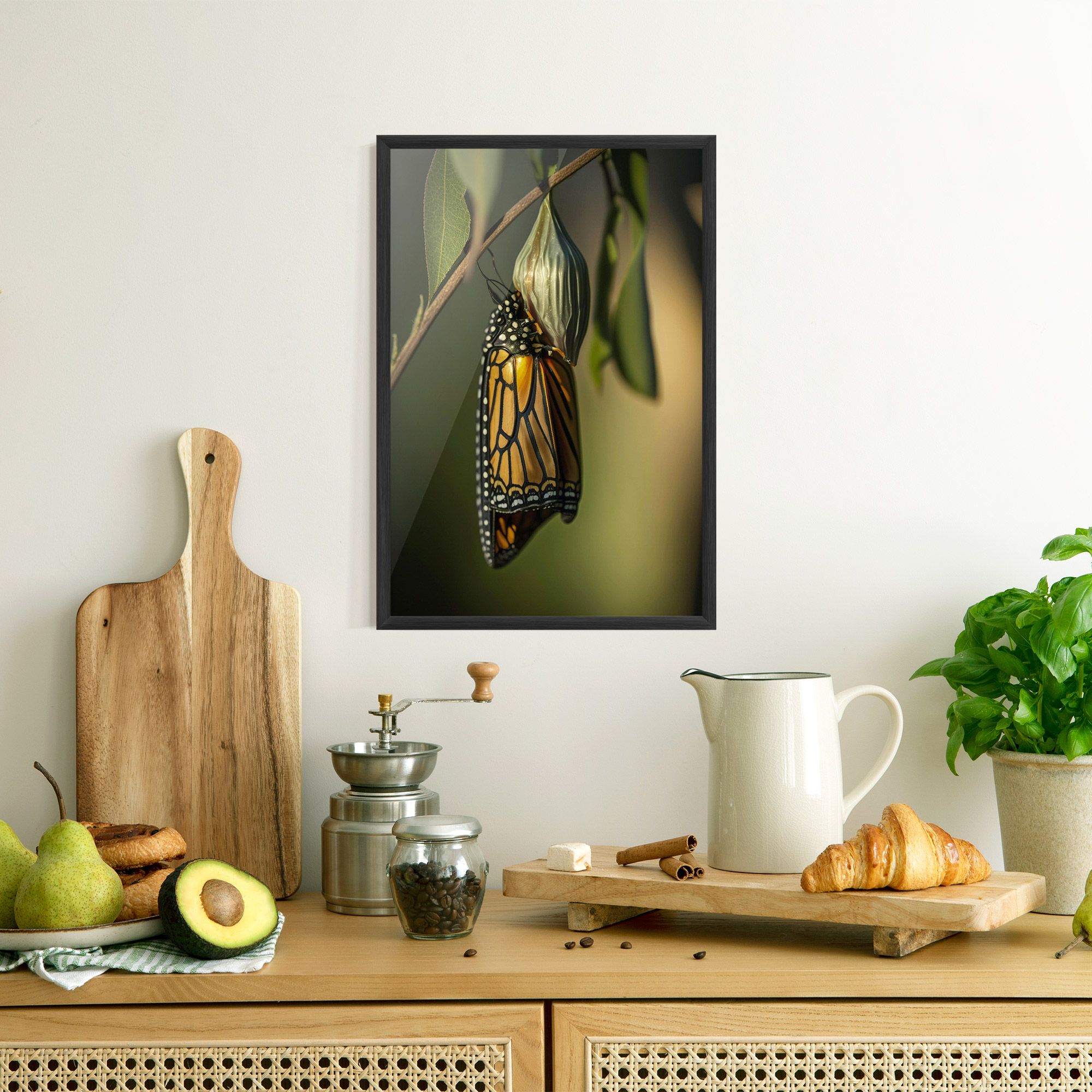 Yellow Black Butterfly mockup 8
